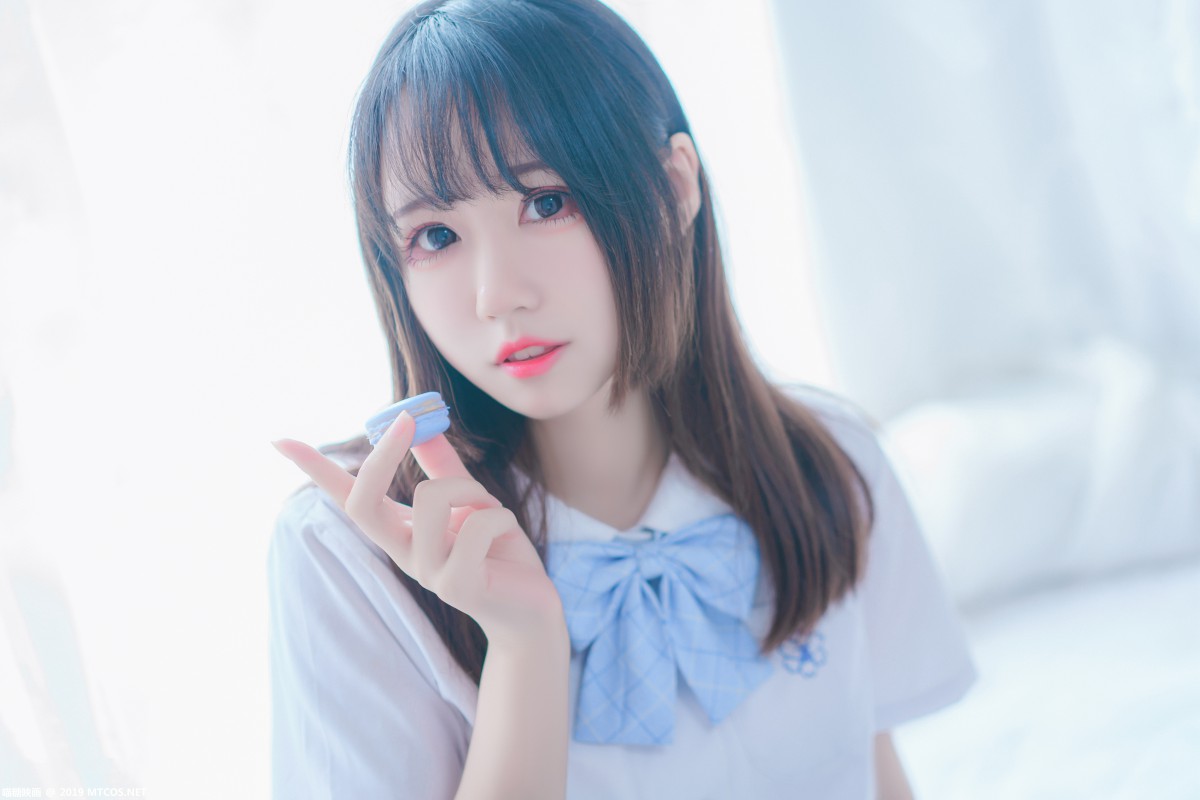 图片[3]-[喵糖映画]VOL.019 蓝白梦幻少女 – COSPLAY-瞬颜部落