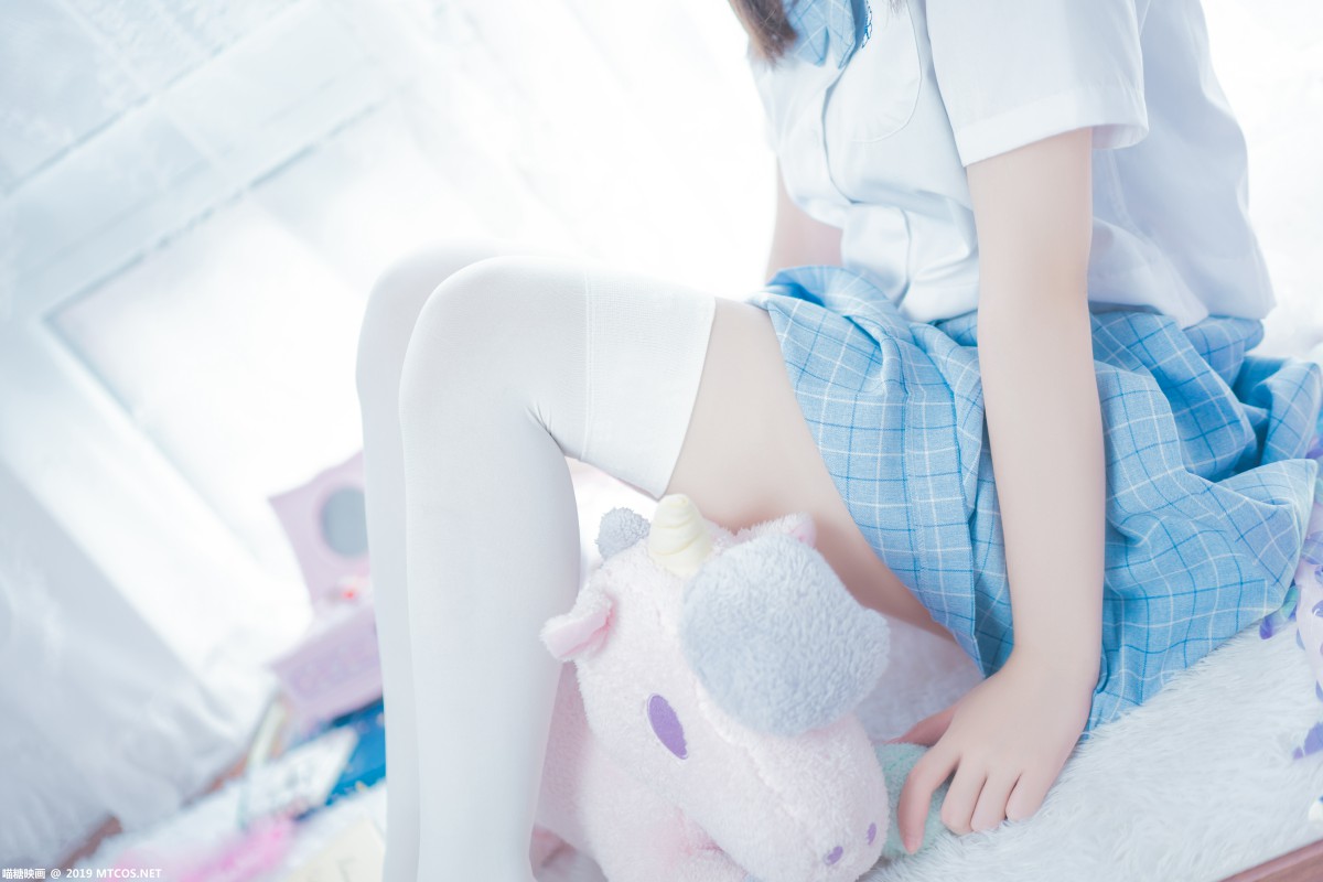 图片[23]-[喵糖映画]VOL.019 蓝白梦幻少女 – COSPLAY-瞬颜部落