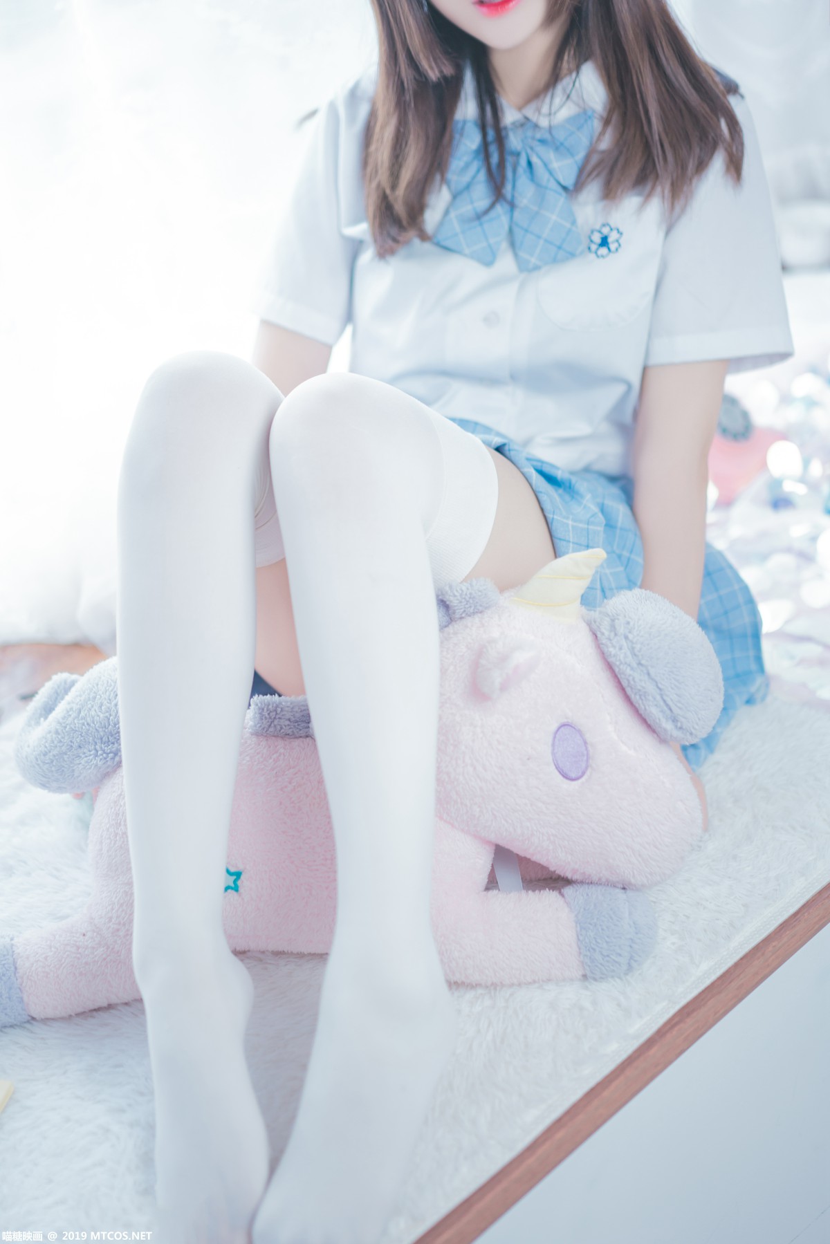 图片[25]-[喵糖映画]VOL.019 蓝白梦幻少女 – COSPLAY-瞬颜部落