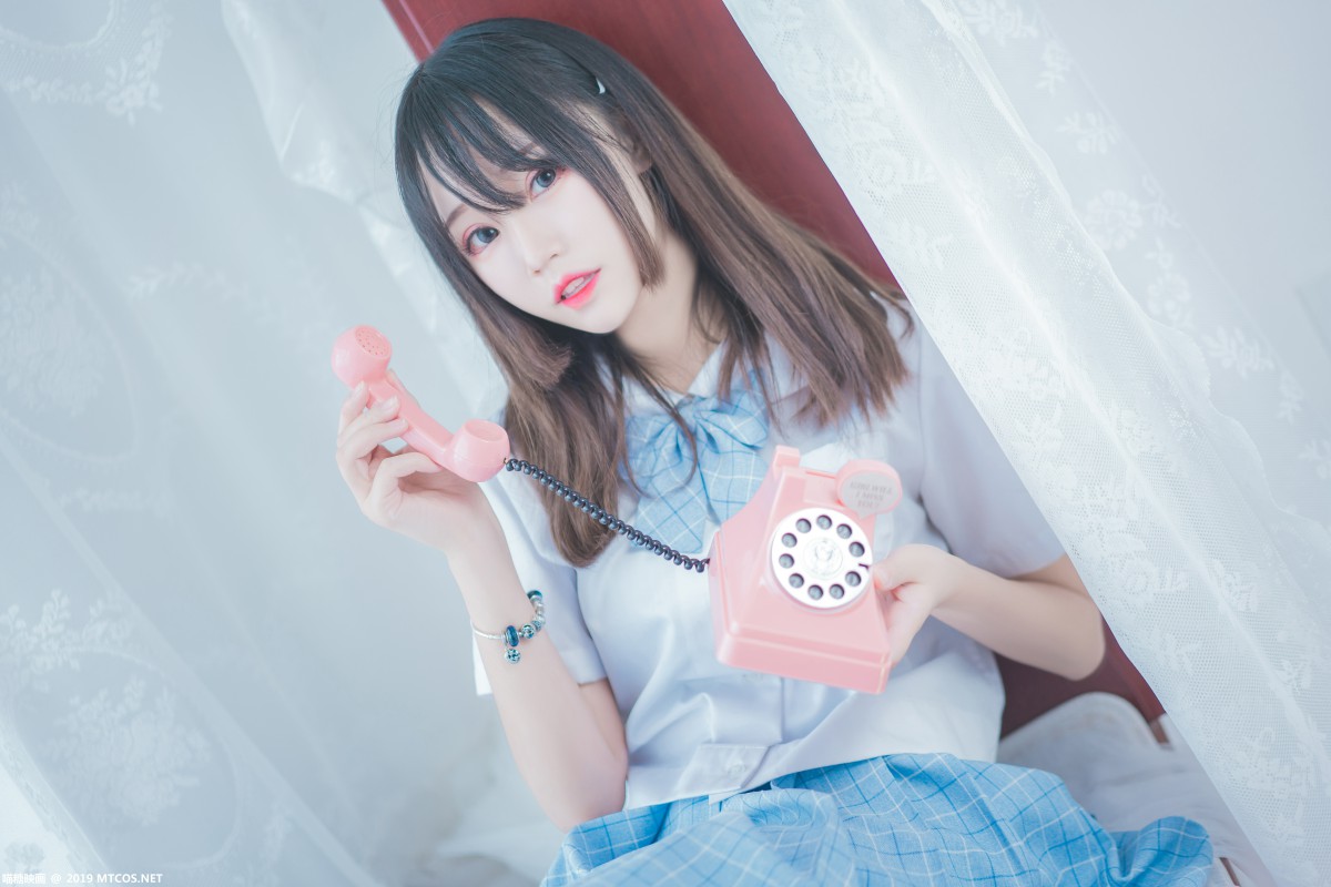 图片[38]-[喵糖映画]VOL.019 蓝白梦幻少女 – COSPLAY-瞬颜部落