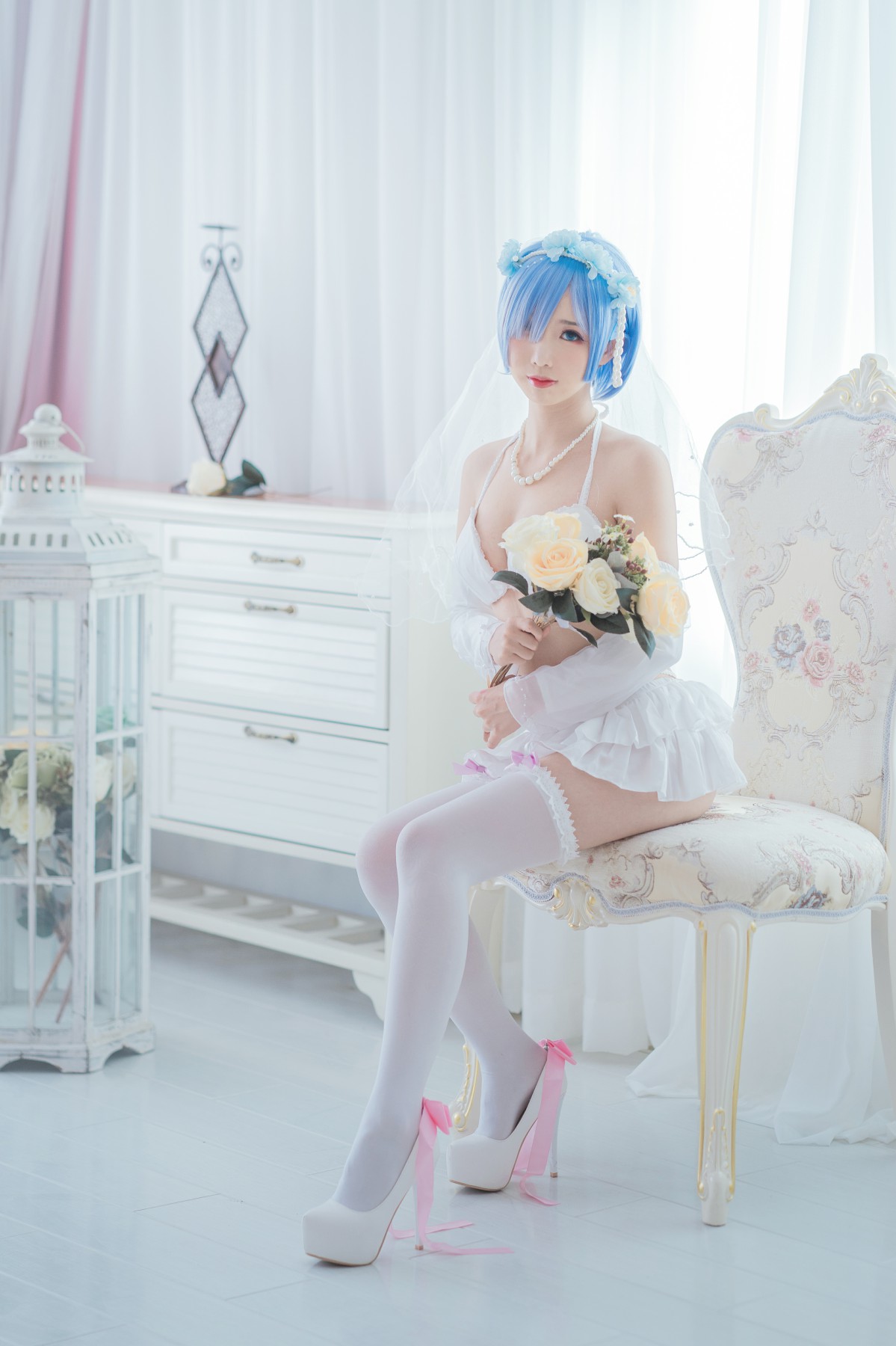 [Cosplay]面饼仙儿 – 花嫁蕾姆 – COSPLAY-瞬颜部落