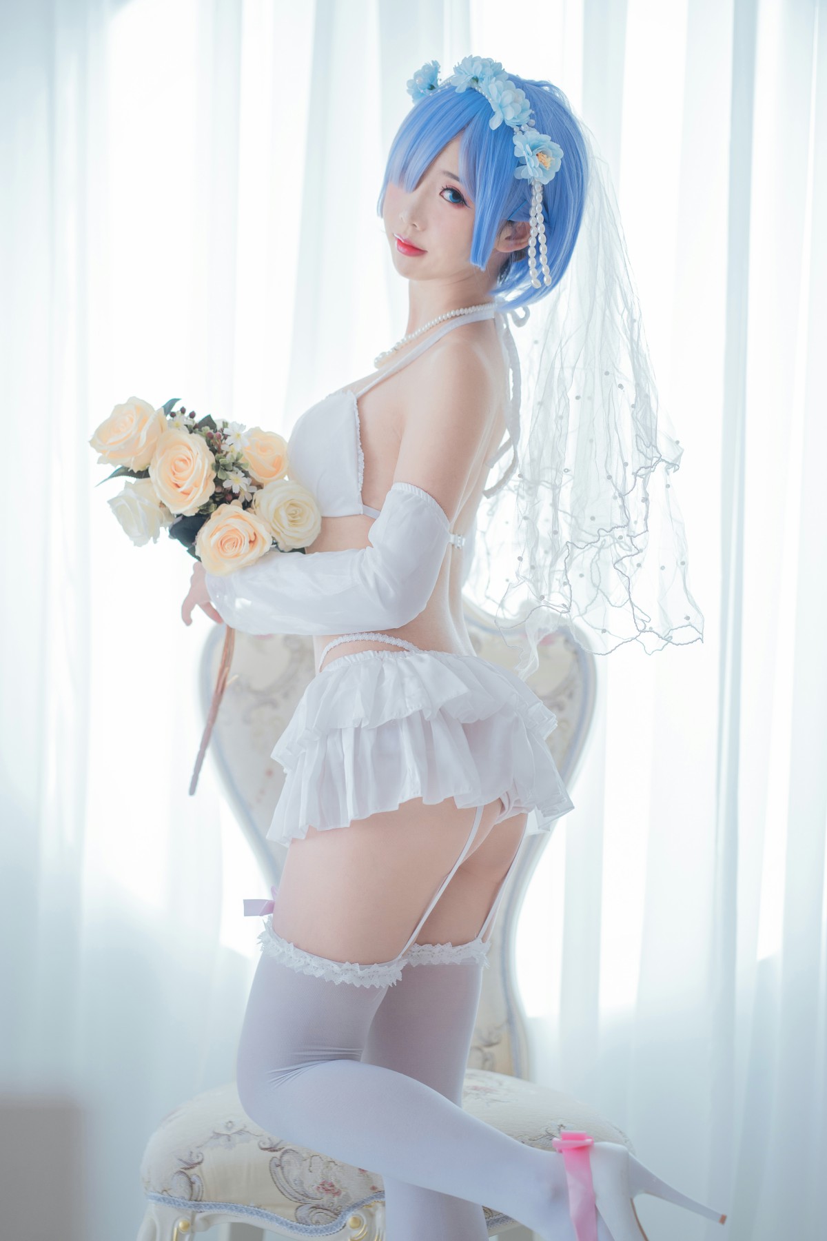图片[3]-[Cosplay]面饼仙儿 – 花嫁蕾姆 – COSPLAY-瞬颜部落