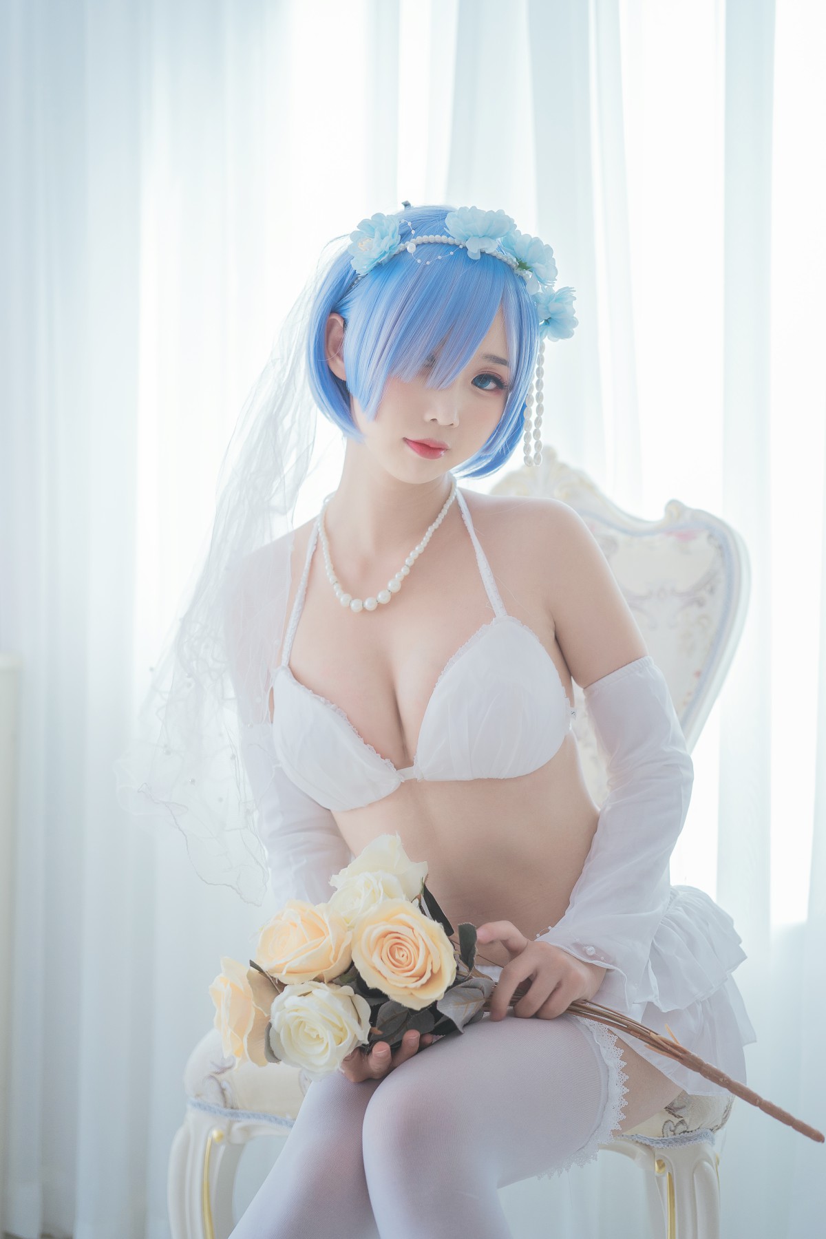 图片[4]-[Cosplay]面饼仙儿 – 花嫁蕾姆 – COSPLAY-瞬颜部落