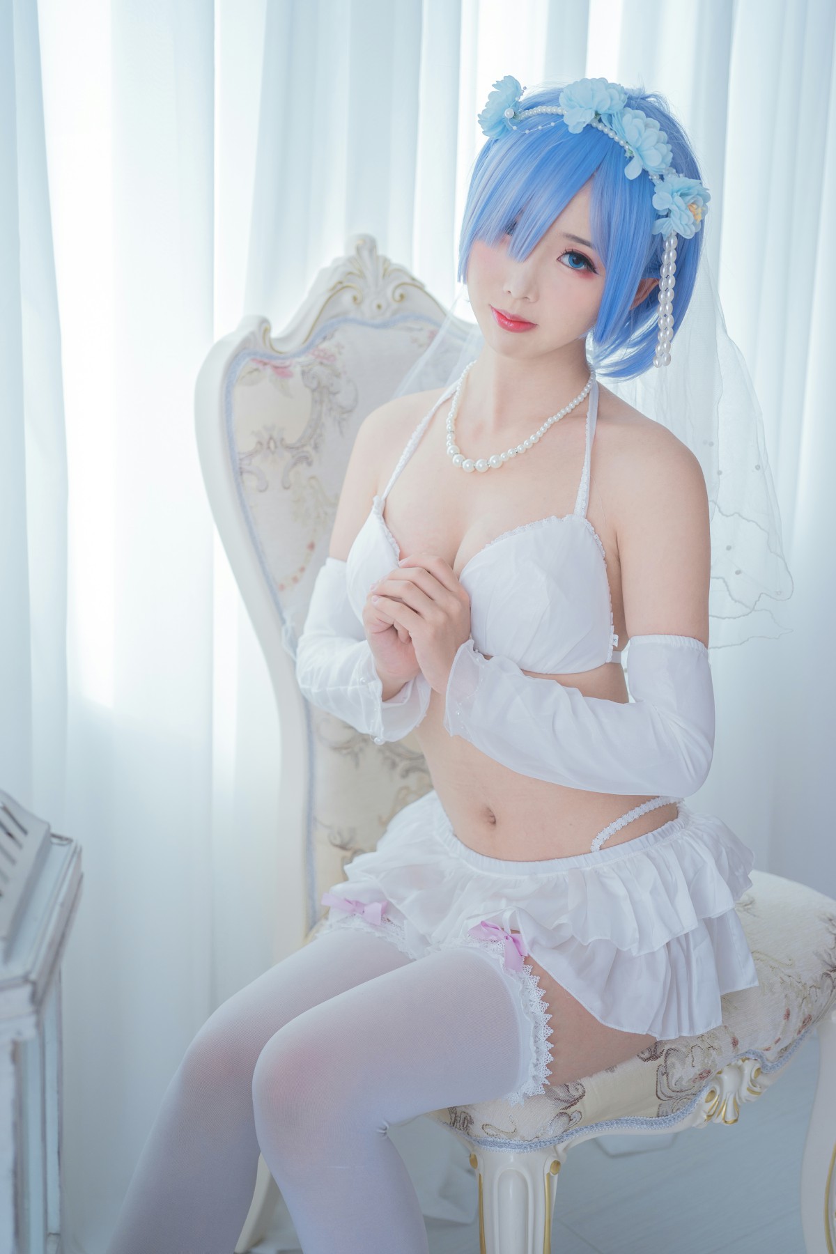 图片[5]-[Cosplay]面饼仙儿 – 花嫁蕾姆 – COSPLAY-瞬颜部落