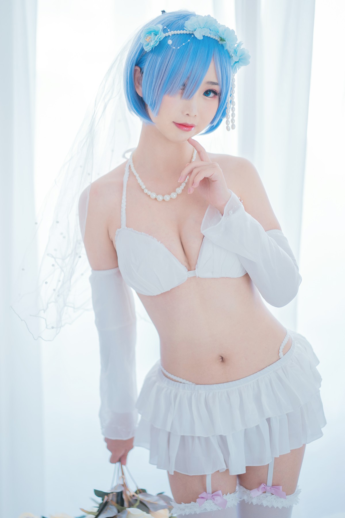图片[15]-[Cosplay]面饼仙儿 – 花嫁蕾姆 – COSPLAY-瞬颜部落