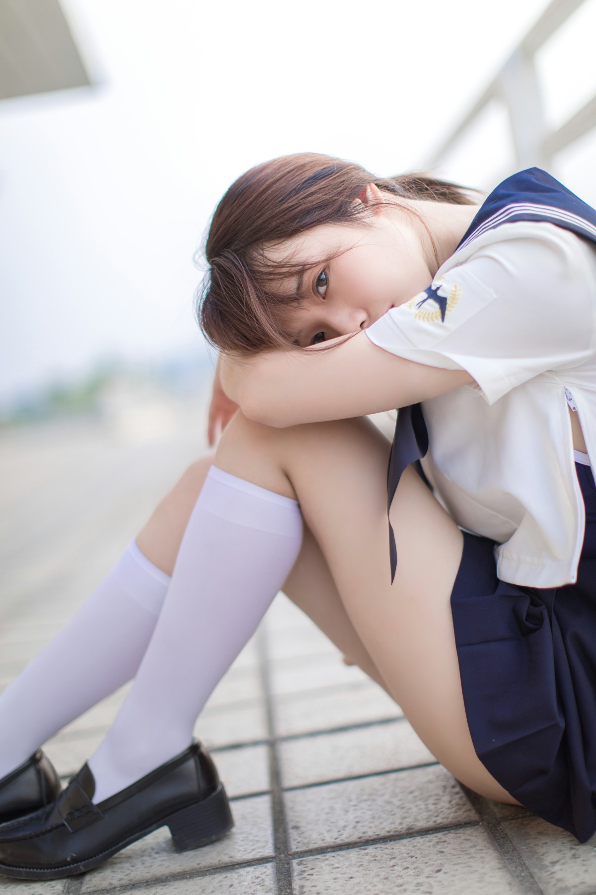图片[5]-[Cosplay]雯妹不讲道理 – JK 白丝 死库水 – COSPLAY-瞬颜部落