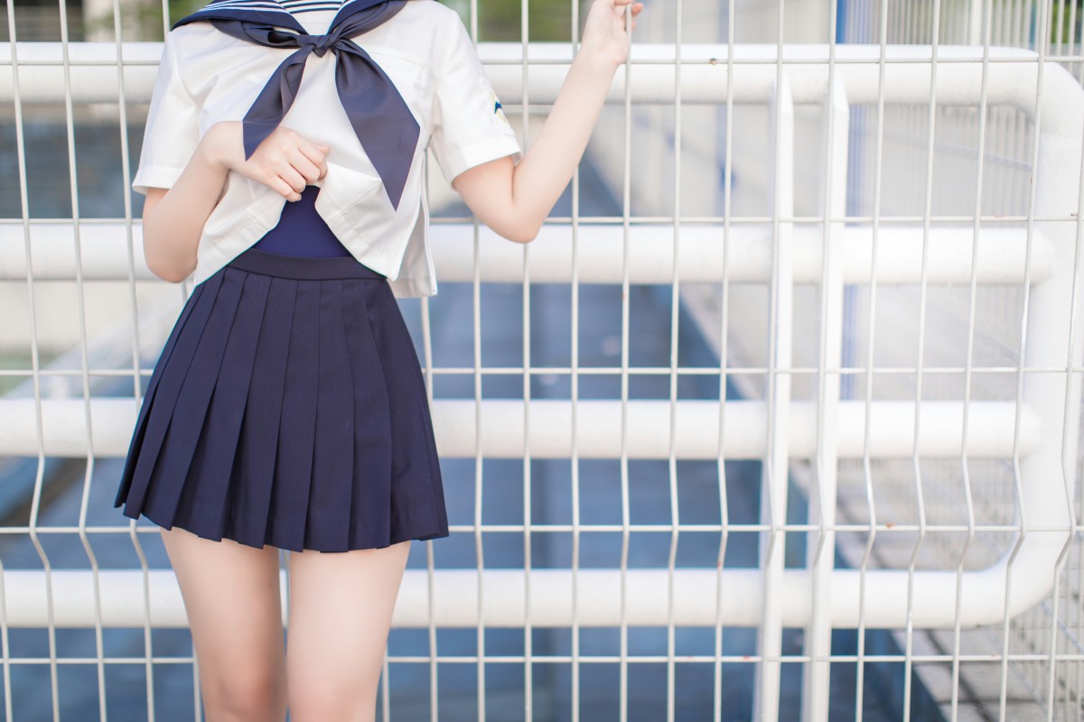 图片[3]-[Cosplay]雯妹不讲道理 – JK 白丝 死库水 – COSPLAY-瞬颜部落