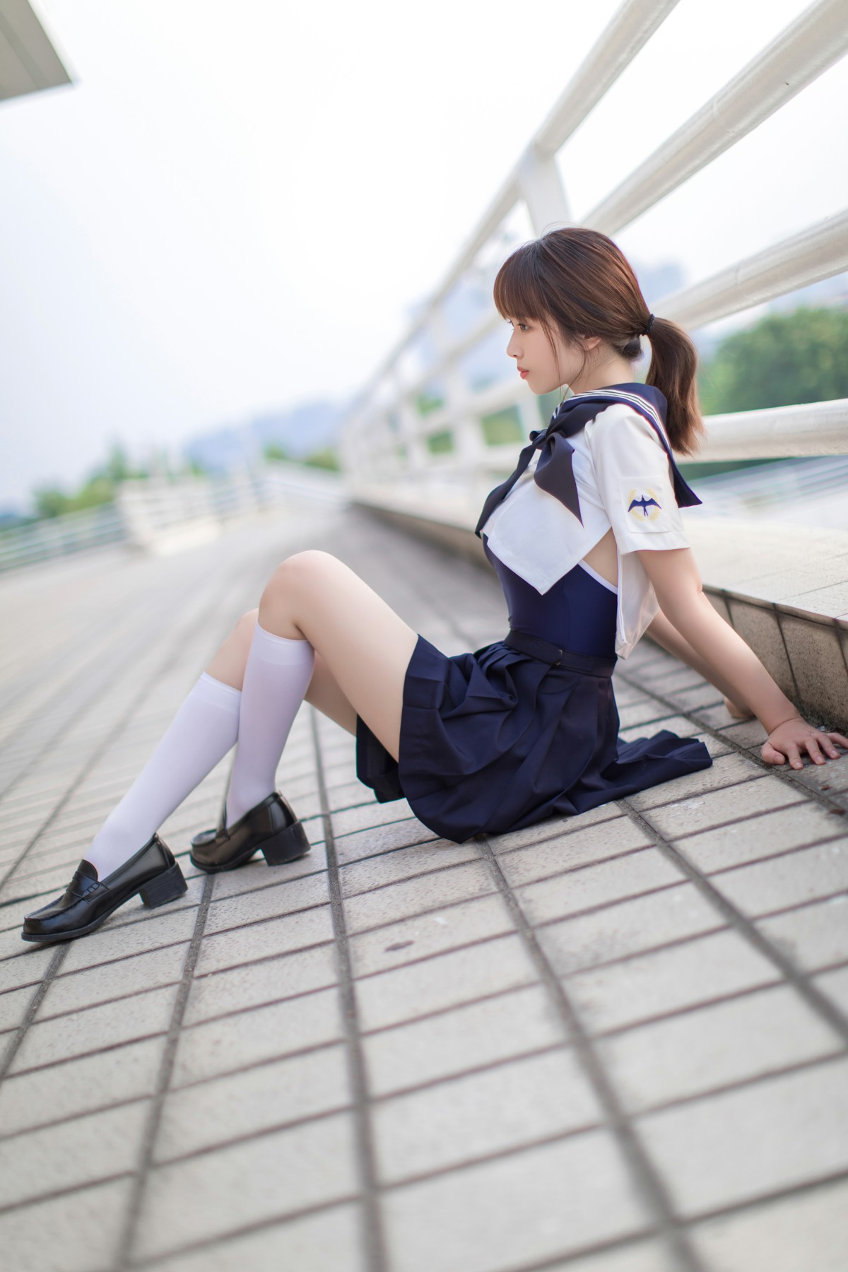 图片[6]-[Cosplay]雯妹不讲道理 – JK 白丝 死库水 – COSPLAY-瞬颜部落
