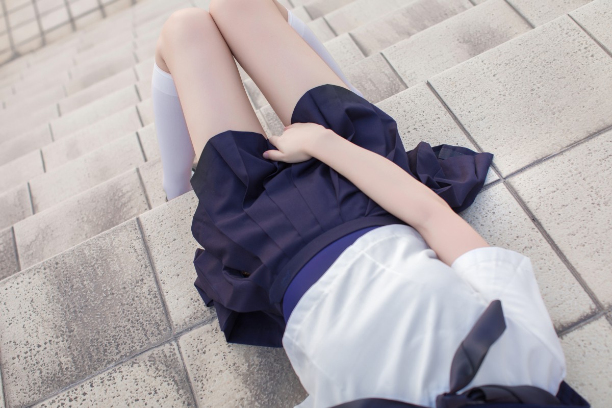 图片[12]-[Cosplay]雯妹不讲道理 – JK 白丝 死库水 – COSPLAY-瞬颜部落