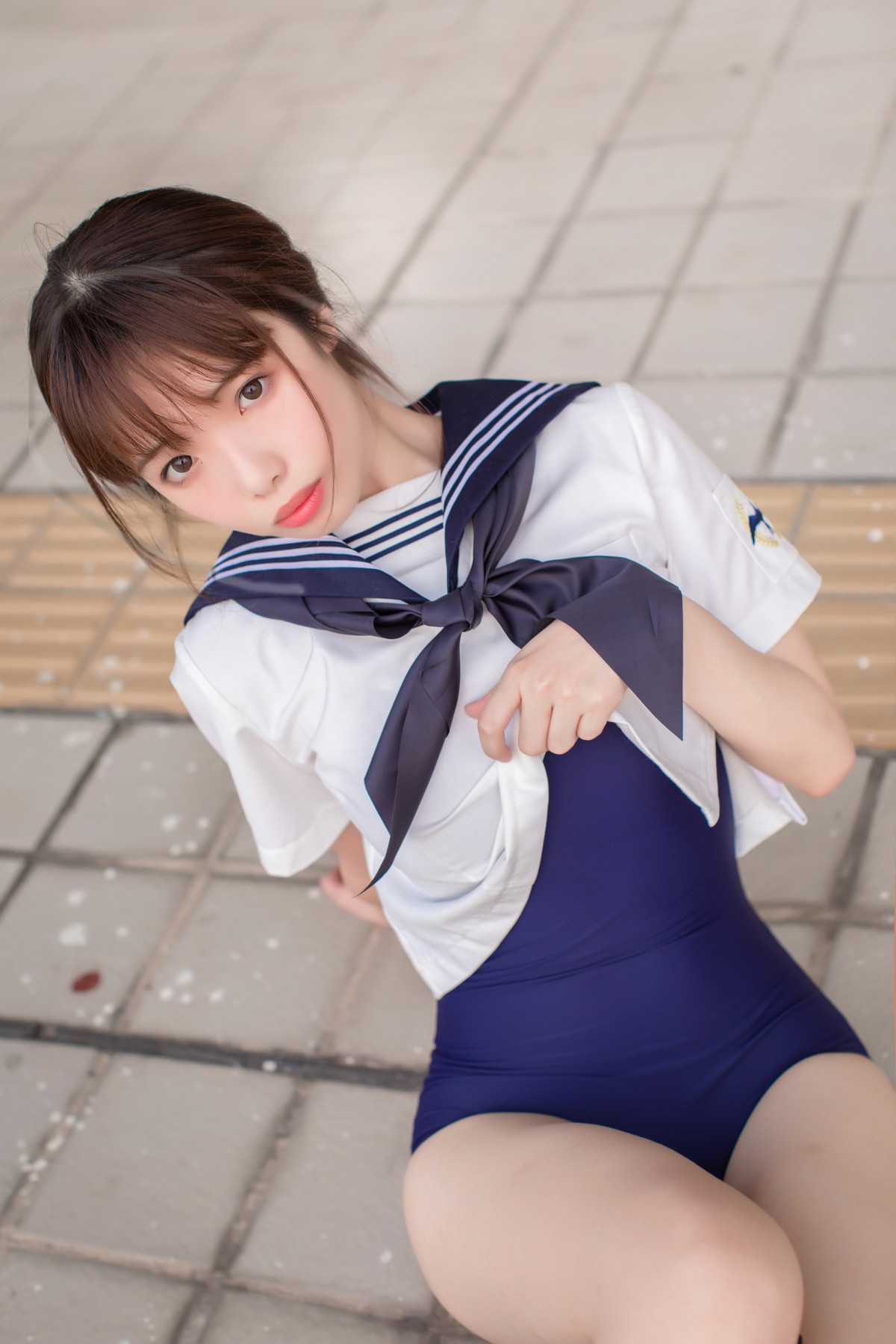图片[16]-[Cosplay]雯妹不讲道理 – JK 白丝 死库水 – COSPLAY-瞬颜部落