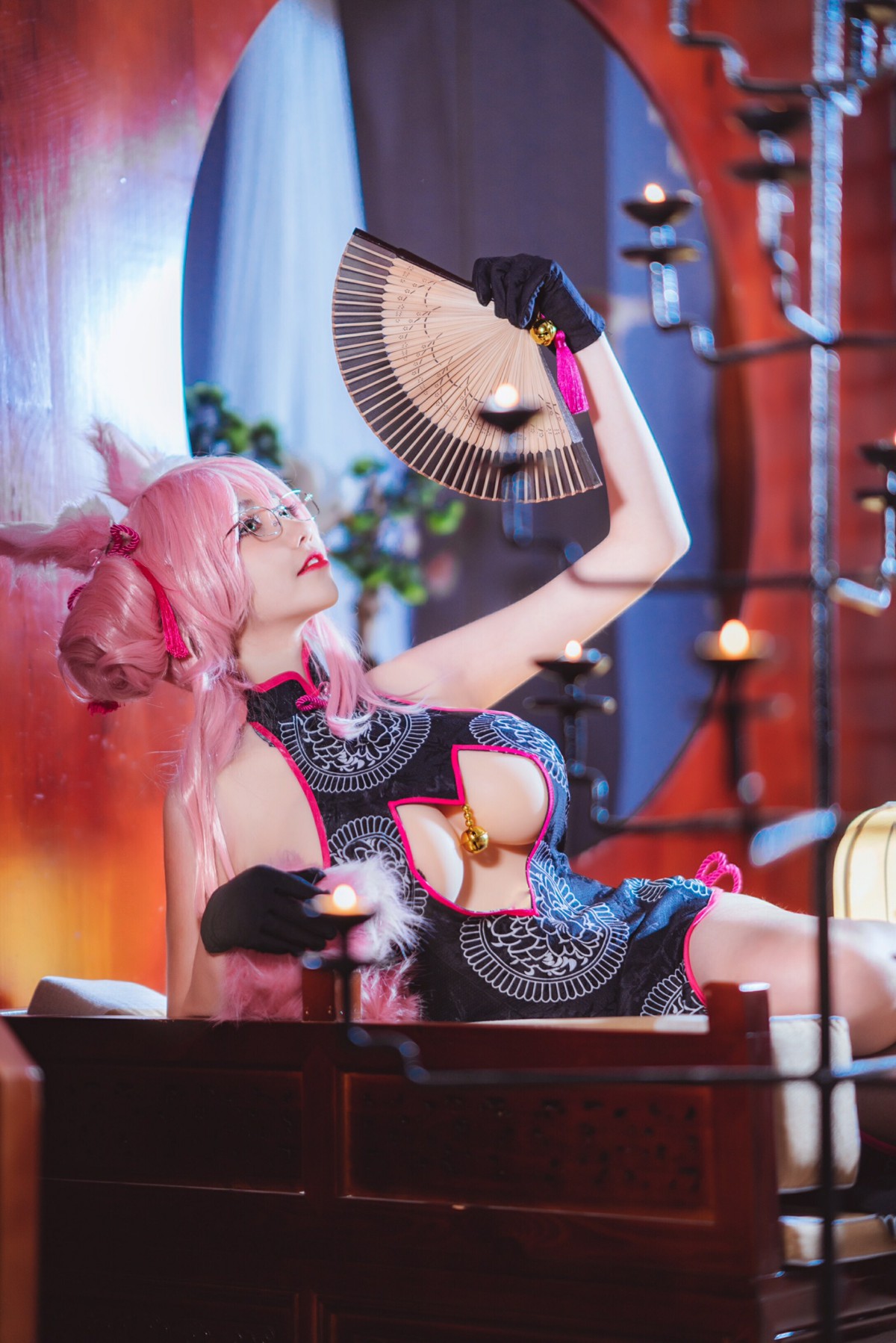 图片[2]-[Cosplay]南桃Momoko – 玉藻前旗袍 – COSPLAY-瞬颜部落