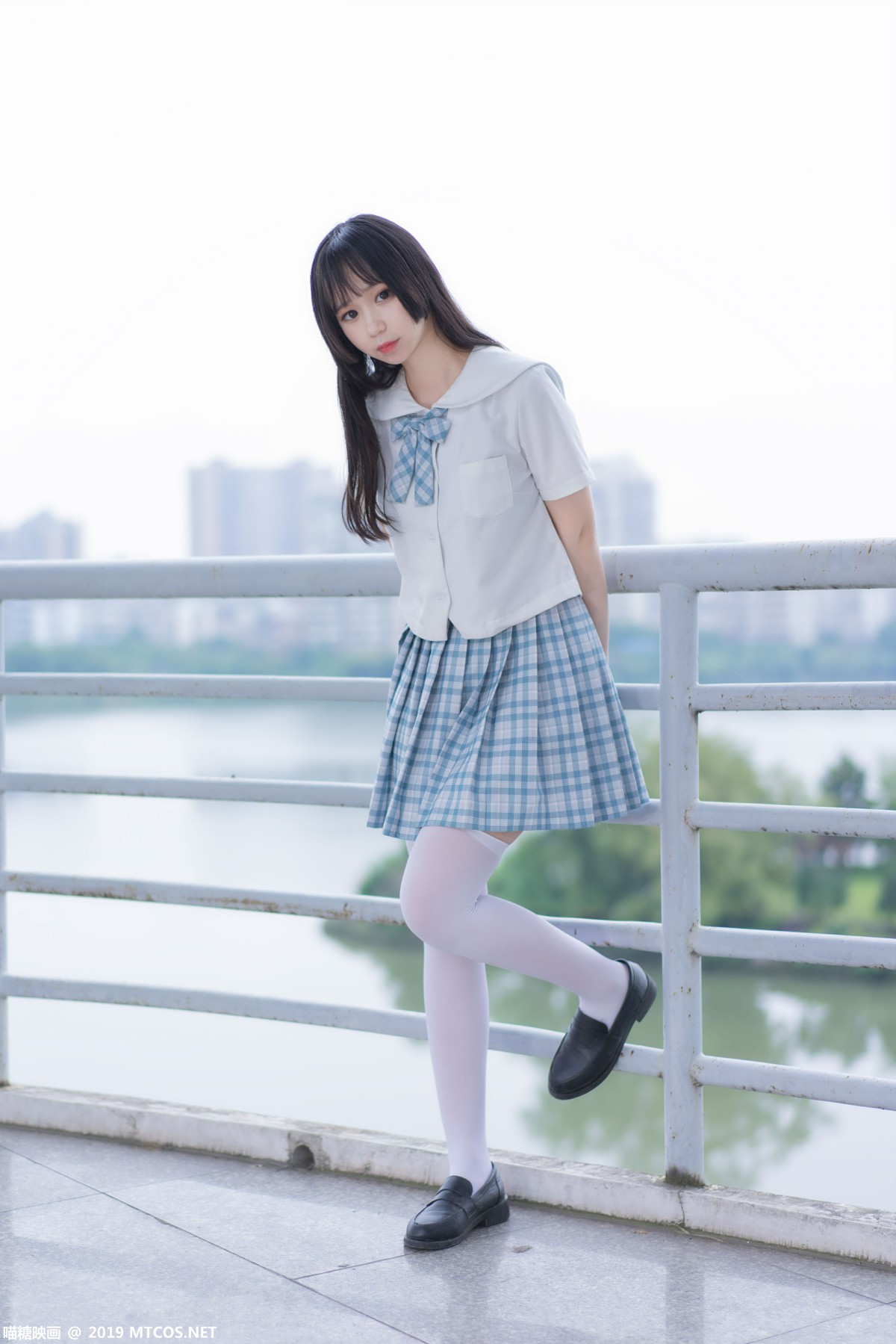 图片[8]-[喵糖映画]VOL.015 半度度度喵 白丝格子裙 – COSPLAY-瞬颜部落