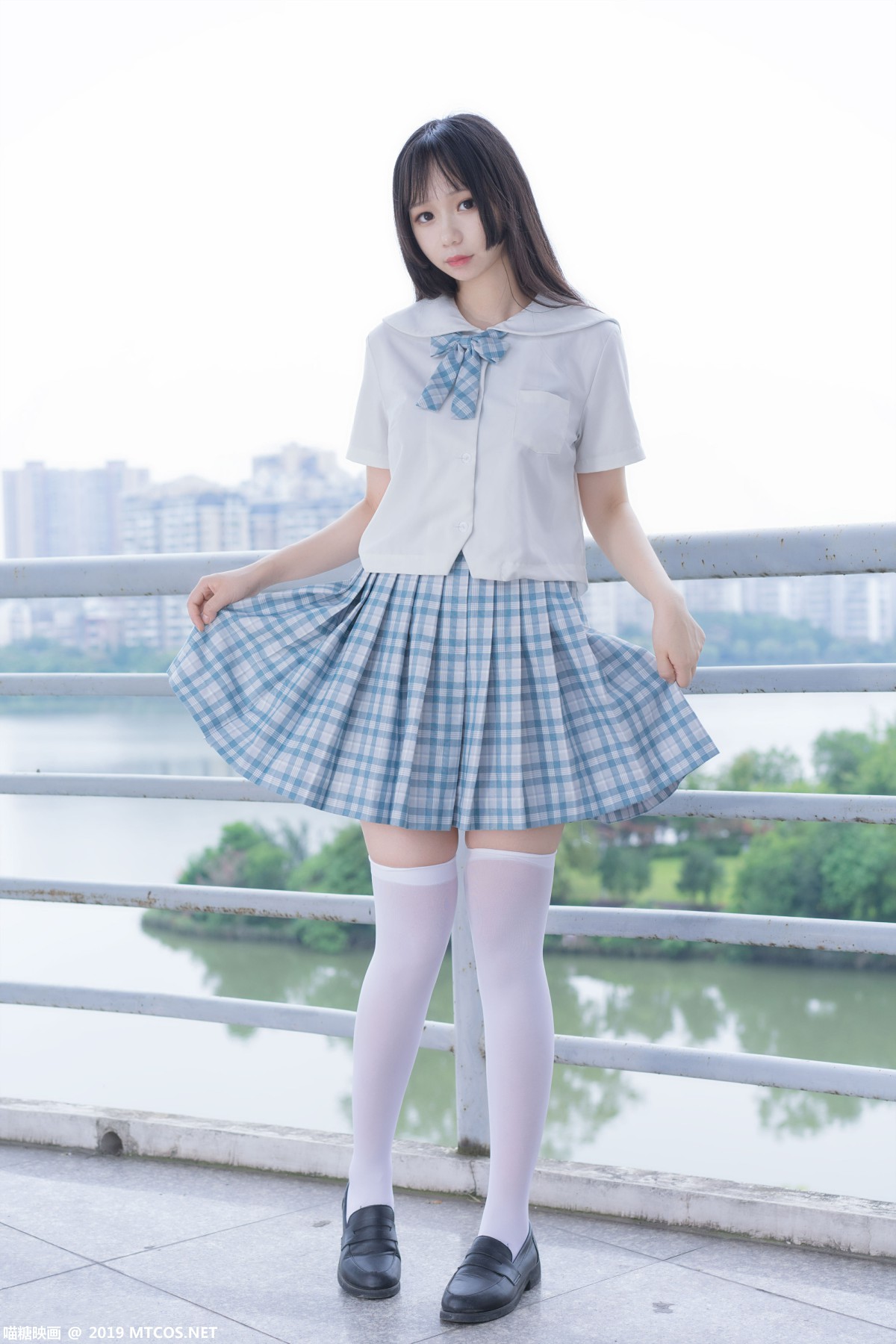 图片[16]-[喵糖映画]VOL.015 半度度度喵 白丝格子裙 – COSPLAY-瞬颜部落