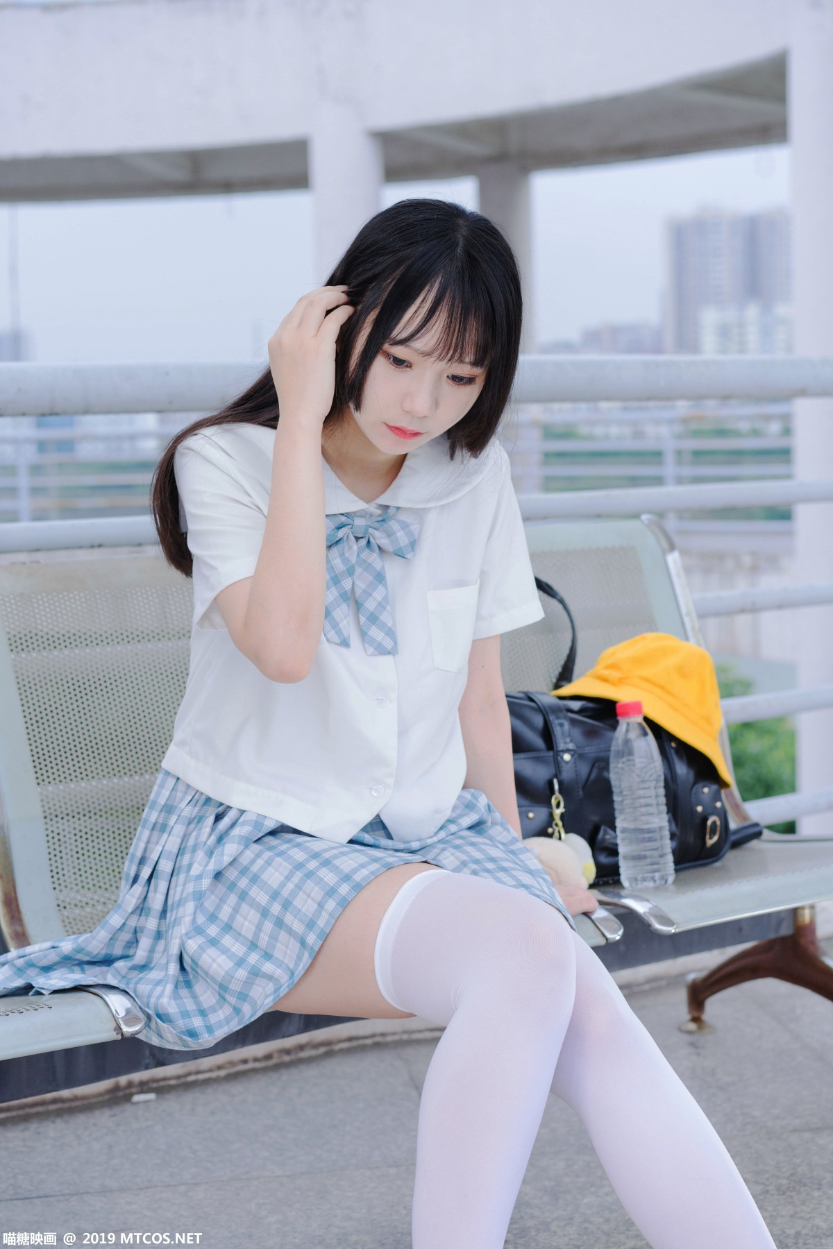 图片[23]-[喵糖映画]VOL.015 半度度度喵 白丝格子裙 – COSPLAY-瞬颜部落