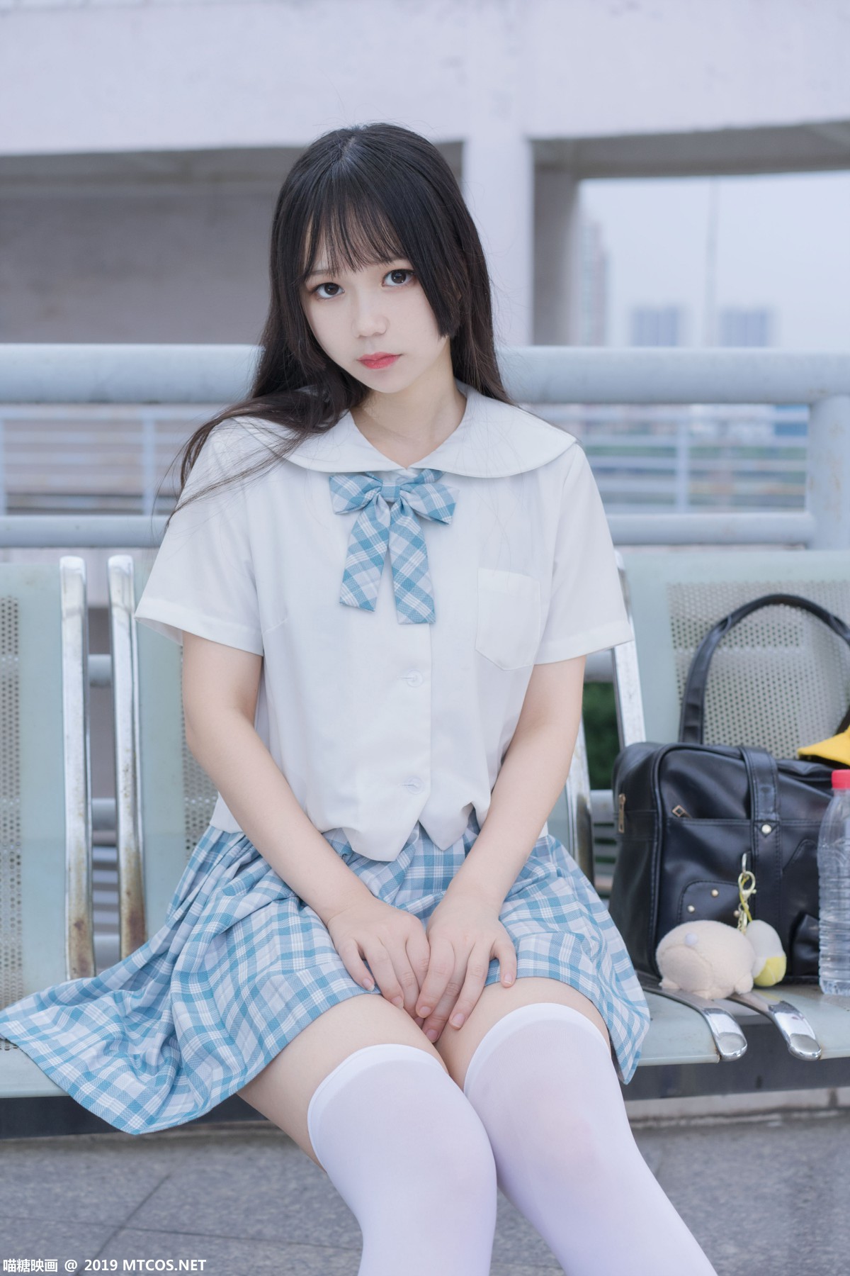 图片[24]-[喵糖映画]VOL.015 半度度度喵 白丝格子裙 – COSPLAY-瞬颜部落