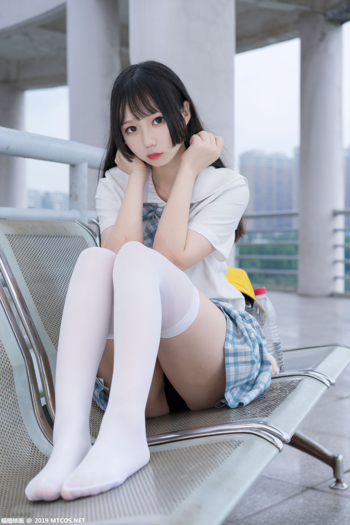 图片[28]-[喵糖映画]VOL.015 半度度度喵 白丝格子裙 – COSPLAY-瞬颜部落