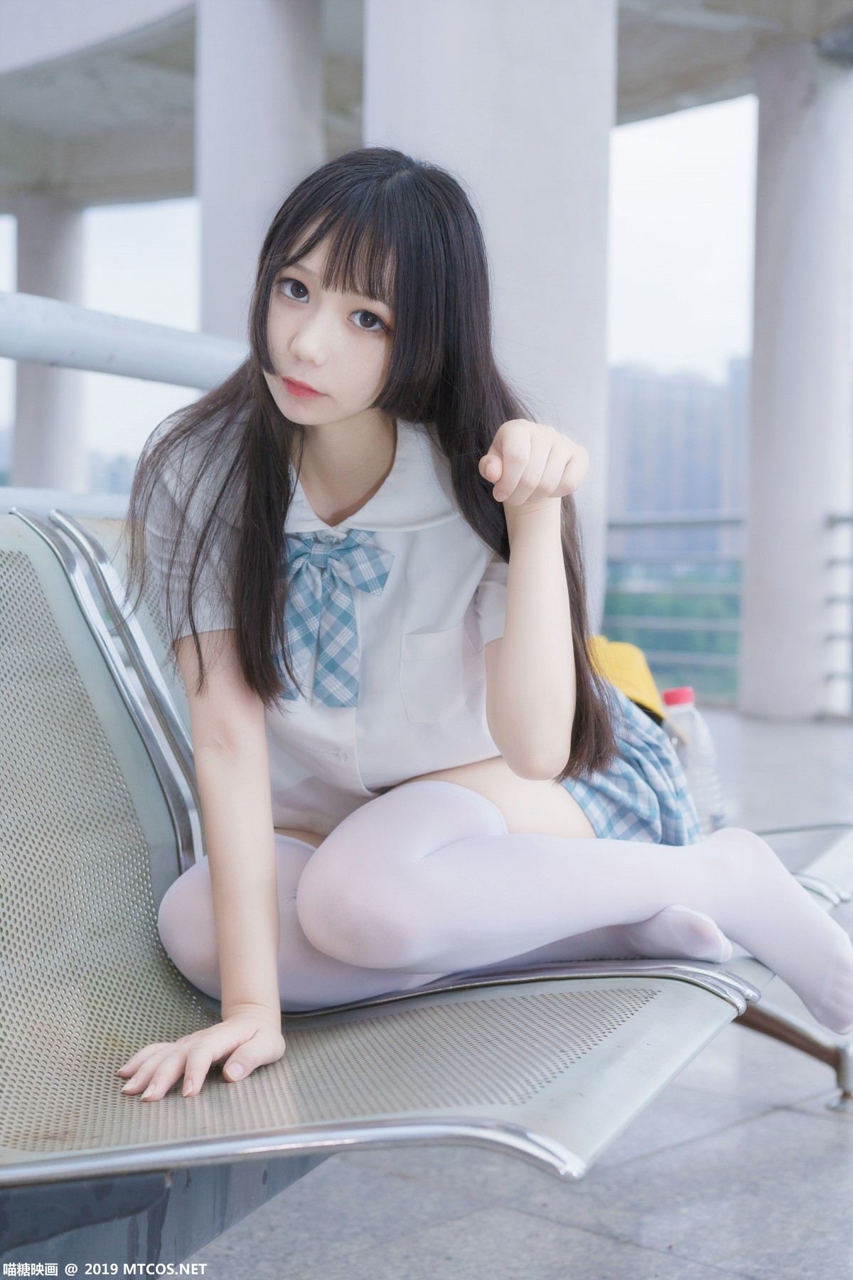 图片[38]-[喵糖映画]VOL.015 半度度度喵 白丝格子裙 – COSPLAY-瞬颜部落