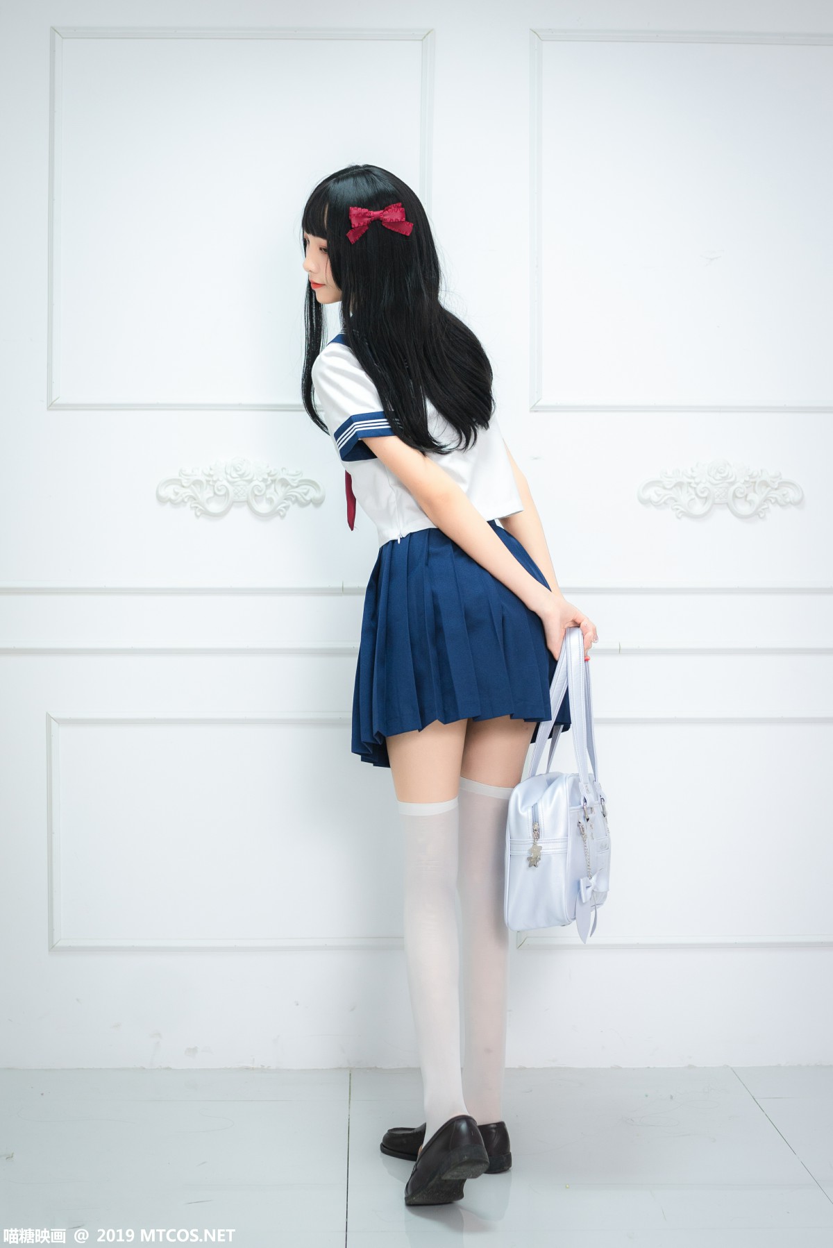 图片[3]-[喵糖映画]VOL.012 蓝白水手服 – COSPLAY-瞬颜部落