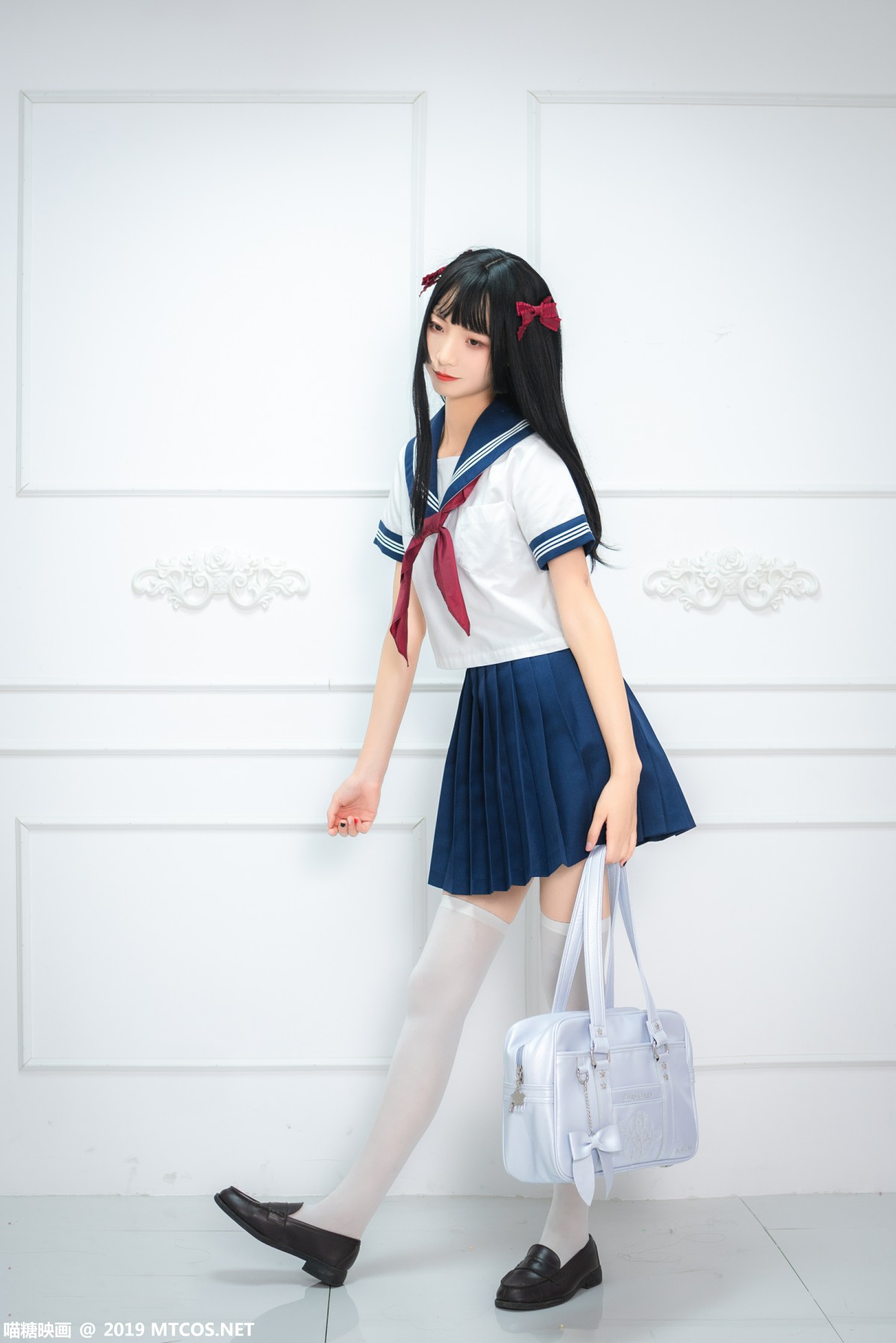 图片[7]-[喵糖映画]VOL.012 蓝白水手服 – COSPLAY-瞬颜部落
