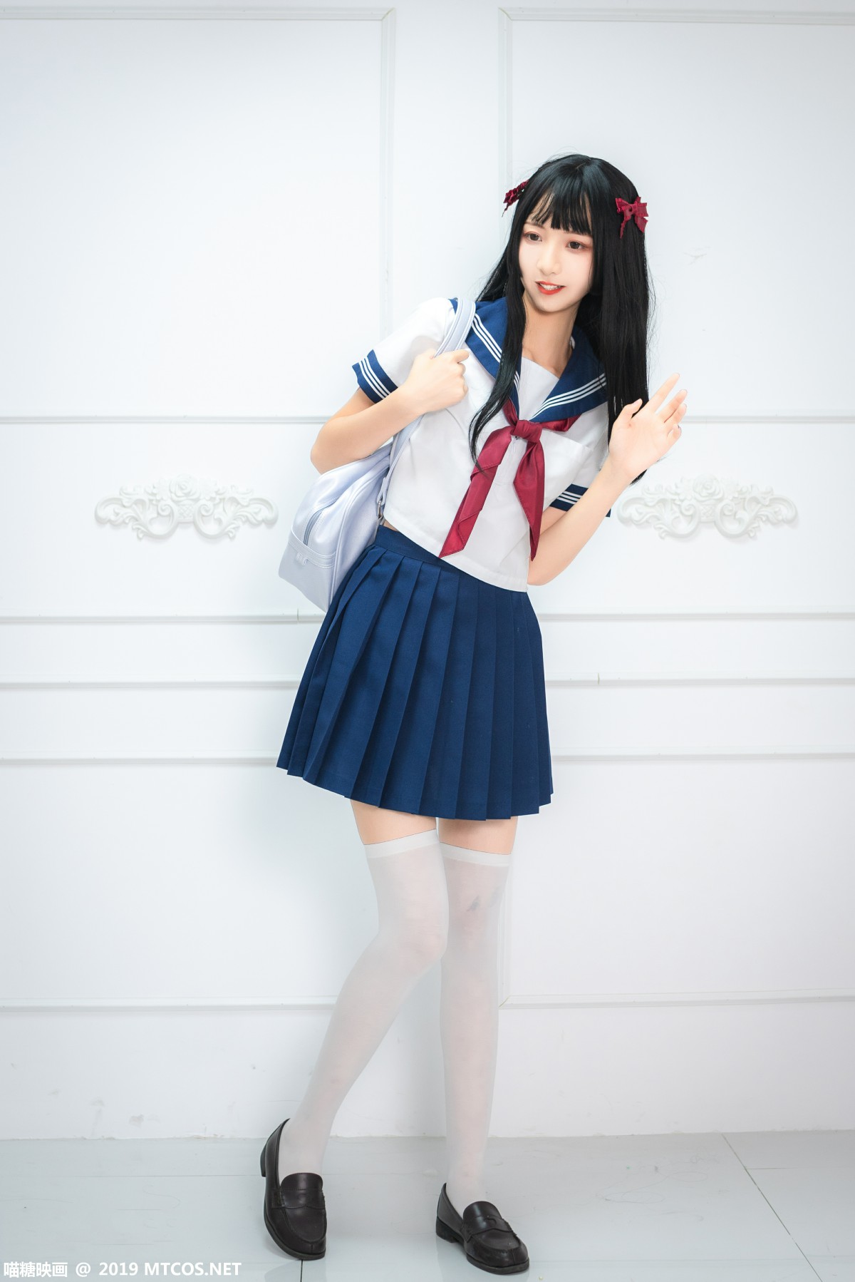 图片[9]-[喵糖映画]VOL.012 蓝白水手服 – COSPLAY-瞬颜部落