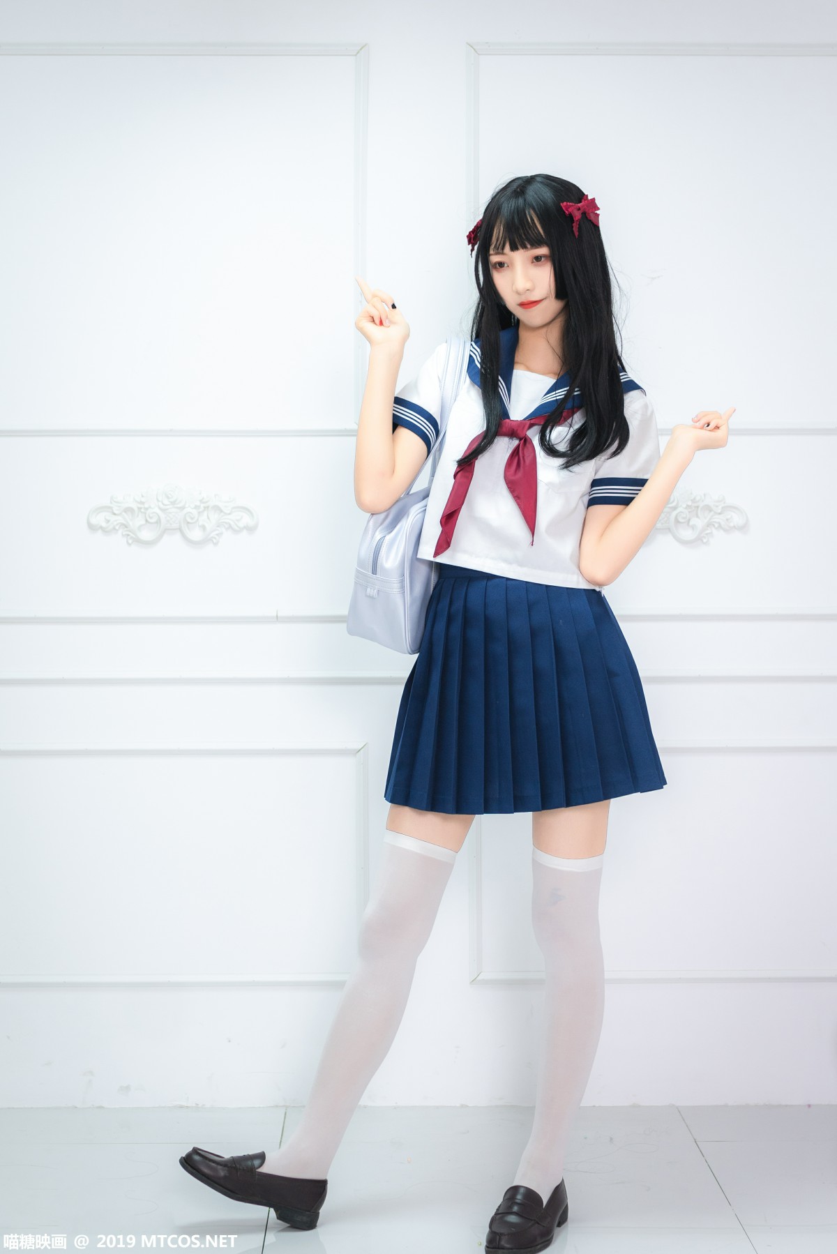 图片[19]-[喵糖映画]VOL.012 蓝白水手服 – COSPLAY-瞬颜部落