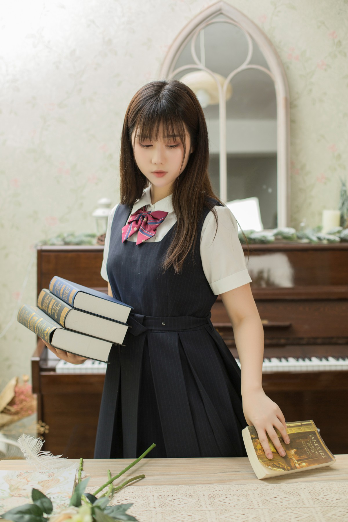 图片[6]-[喵糖映画]VOL.004 镜酱 文静学妹 – COSPLAY-瞬颜部落