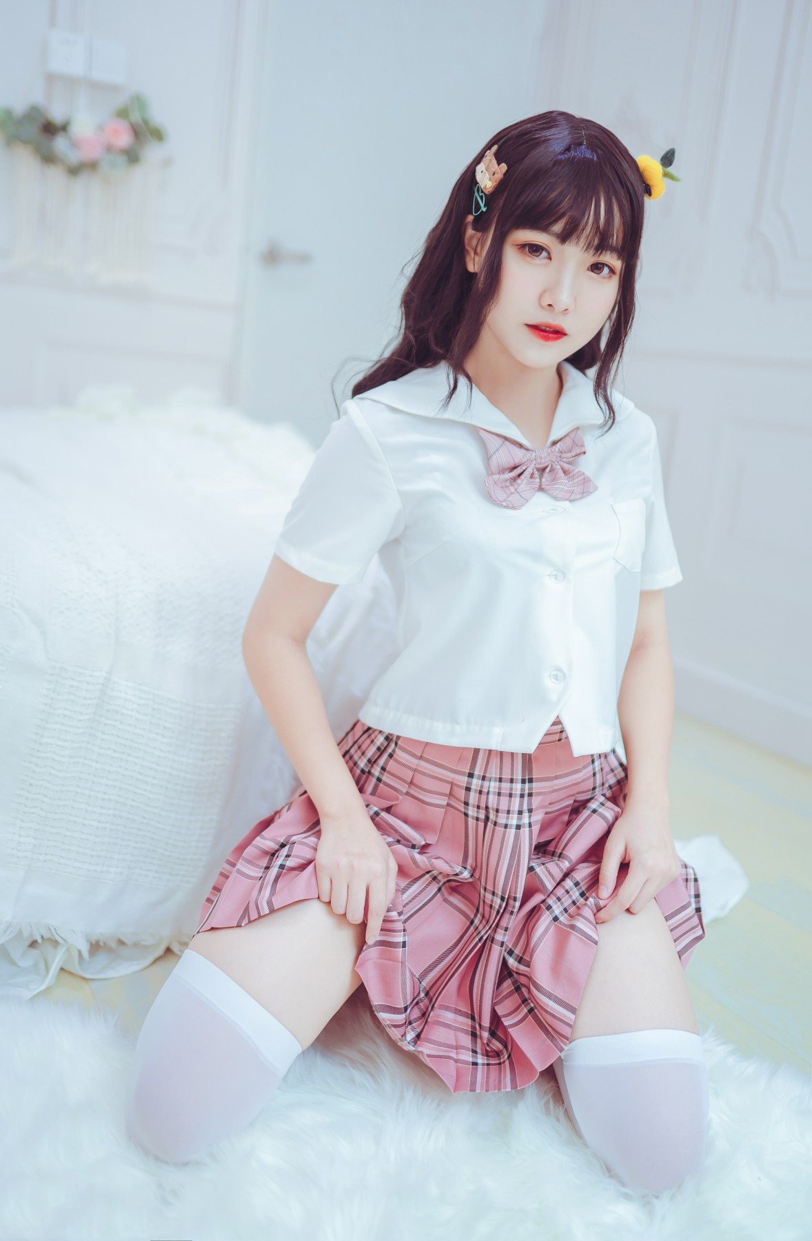 图片[2]-喵糖映画 VOL.001 过膝白丝 – COSPLAY-瞬颜部落