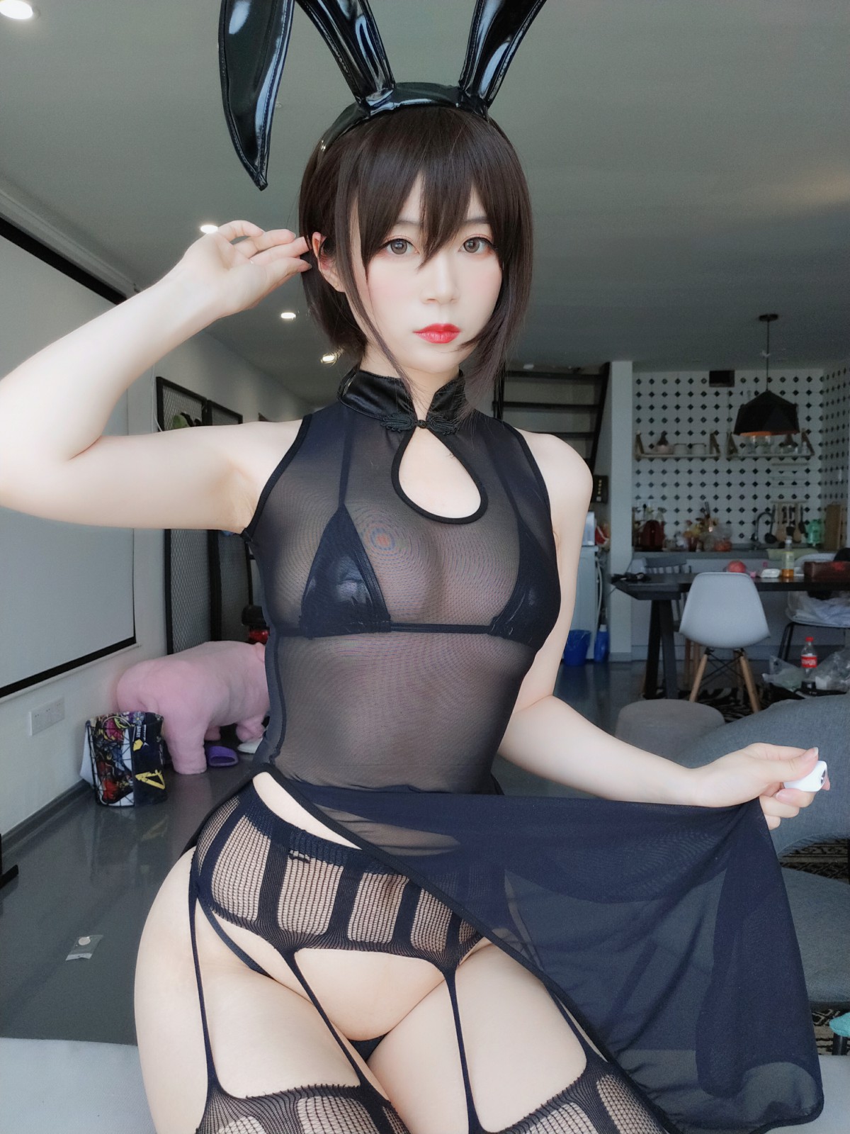 图片[3]-Coser小姐姐白银 – 透明旗袍 – COSPLAY-瞬颜部落