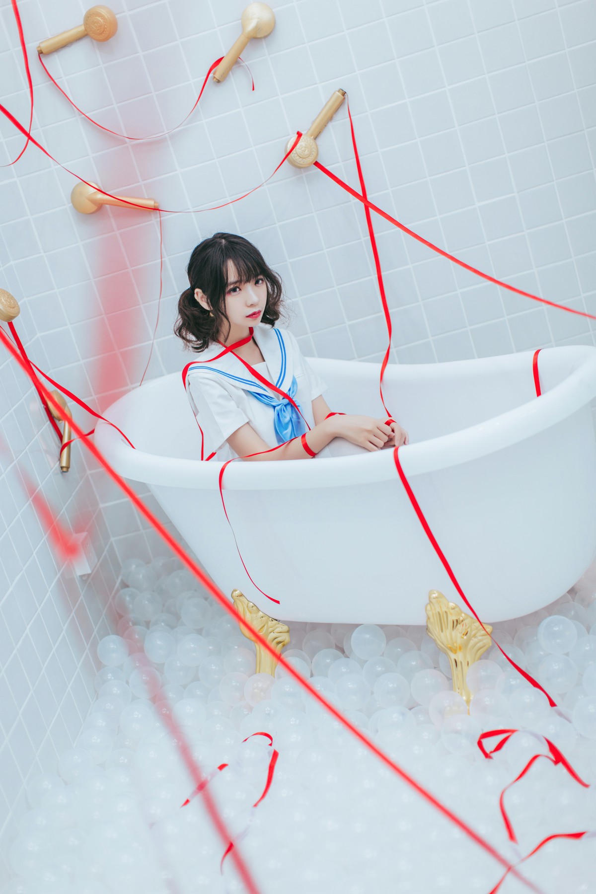 图片[26]-[Cosplay]疯猫ss – 睡衣与浴室的水手服 – COSPLAY-瞬颜部落