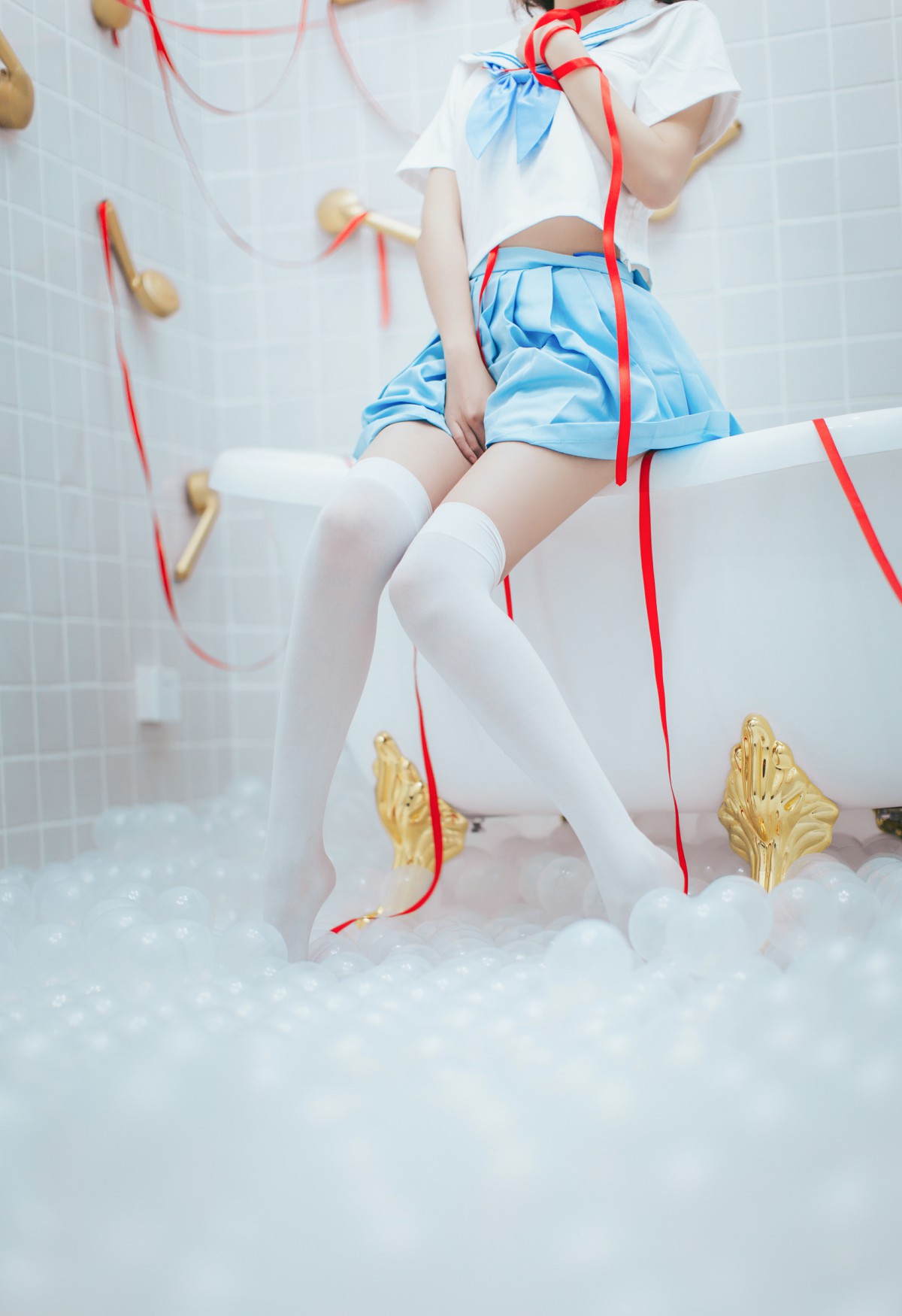 图片[40]-[Cosplay]疯猫ss – 睡衣与浴室的水手服 – COSPLAY-瞬颜部落