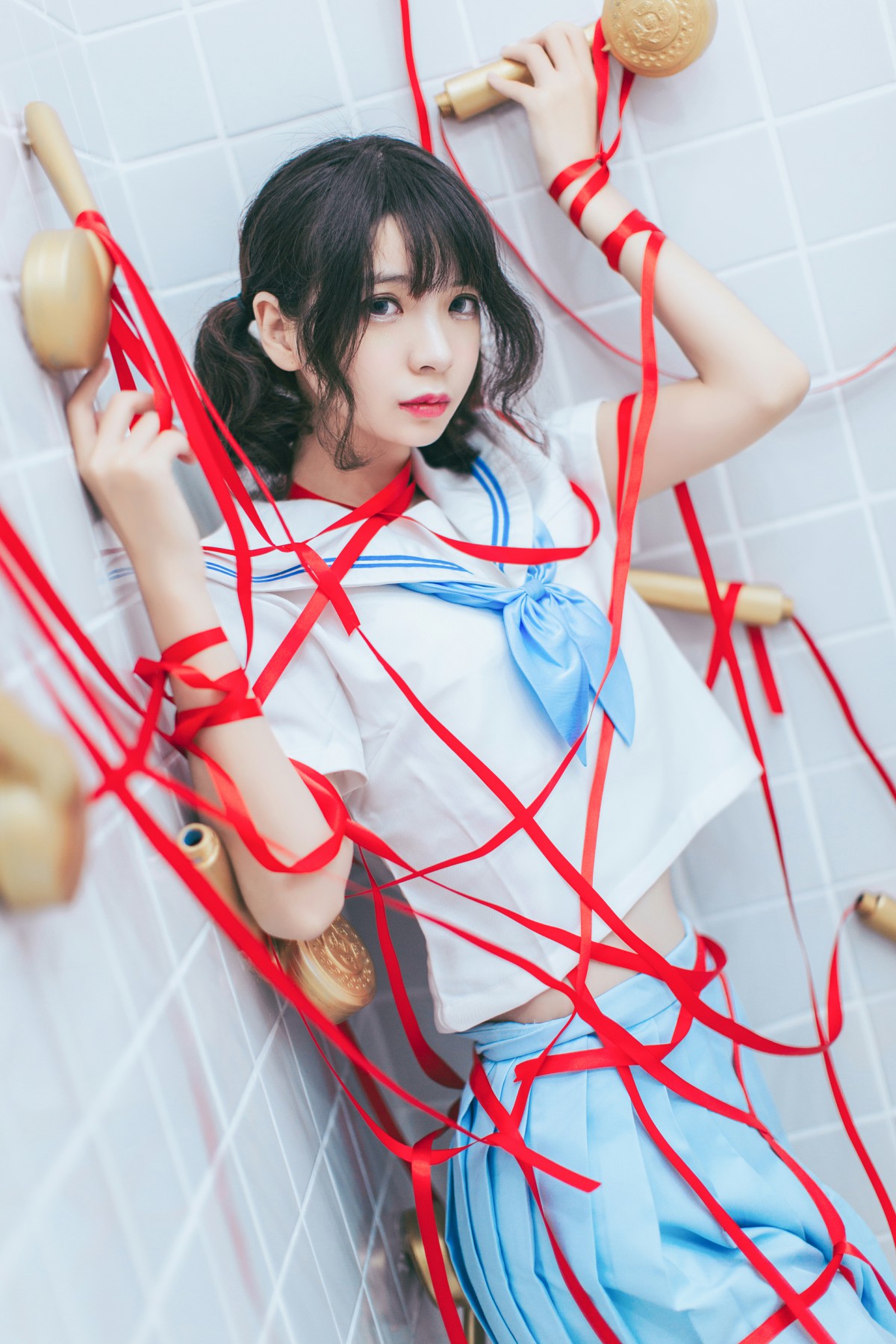 图片[43]-[Cosplay]疯猫ss – 睡衣与浴室的水手服 – COSPLAY-瞬颜部落