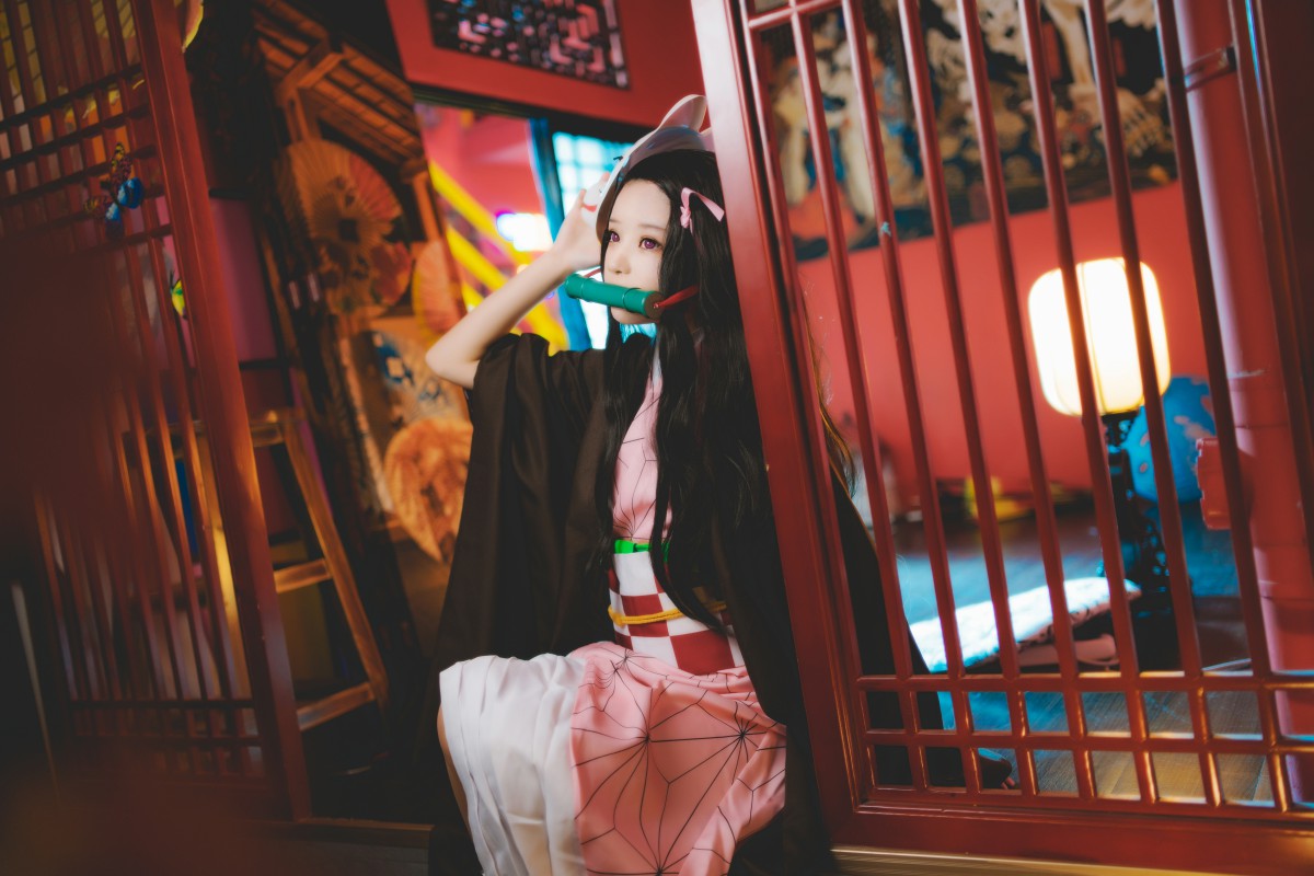 图片[13]-[Cosplay]桜桃喵 – 灶门祢豆子 – COSPLAY-瞬颜部落