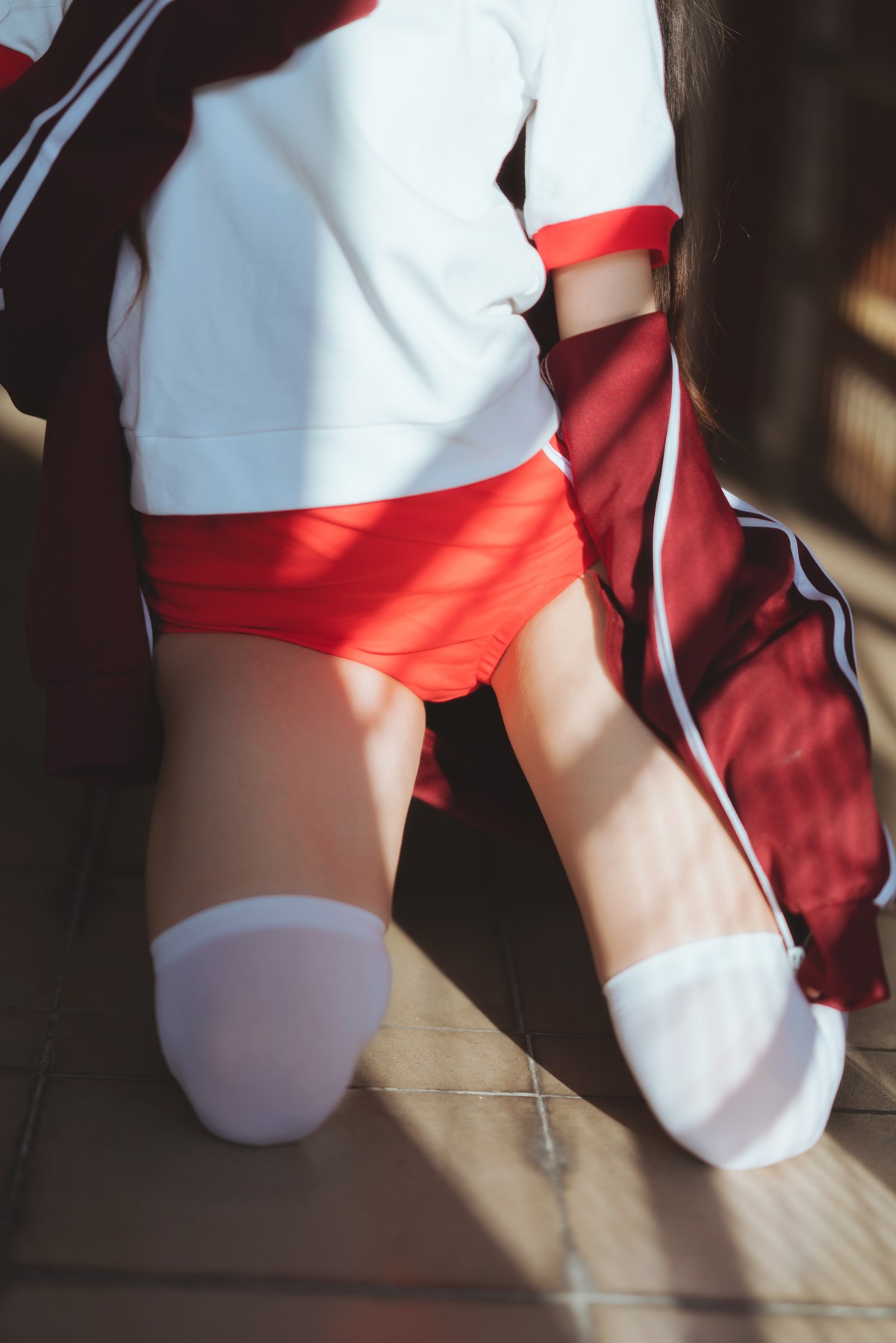 图片[7]-[Cosplay]桜桃喵 – 红色体操服 – COSPLAY-瞬颜部落