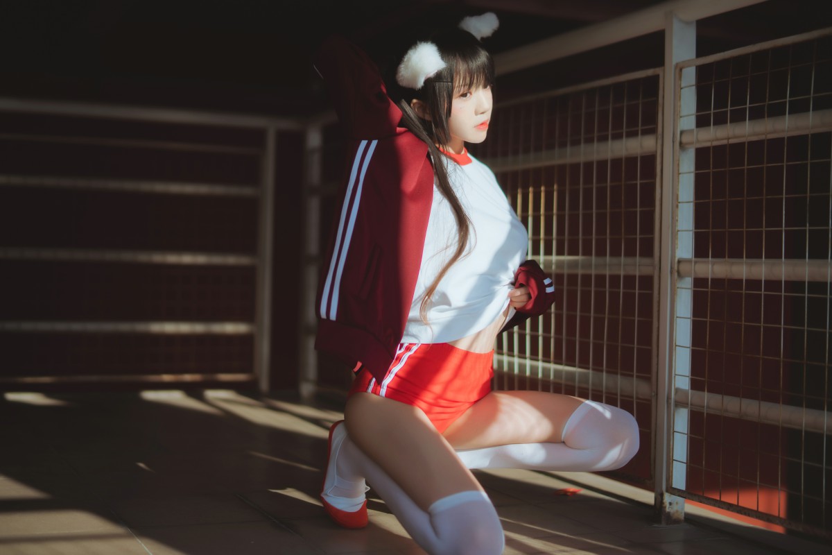 图片[8]-[Cosplay]桜桃喵 – 红色体操服 – COSPLAY-瞬颜部落