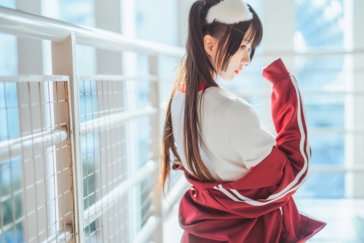 图片[9]-[Cosplay]桜桃喵 – 红色体操服 – COSPLAY-瞬颜部落