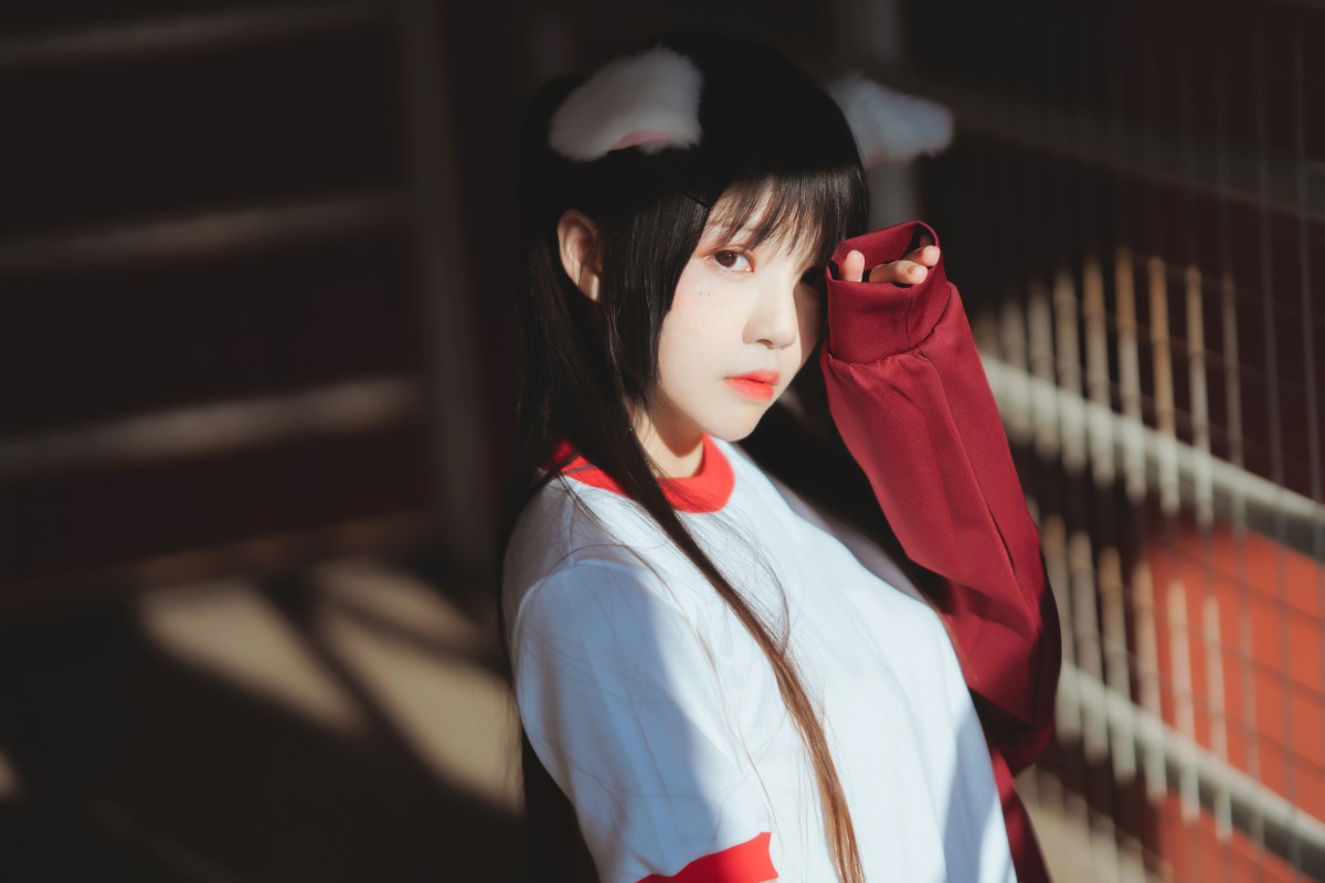 图片[5]-[Cosplay]桜桃喵 – 红色体操服 – COSPLAY-瞬颜部落
