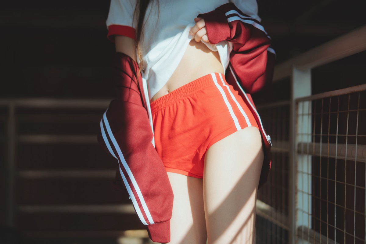 图片[12]-[Cosplay]桜桃喵 – 红色体操服 – COSPLAY-瞬颜部落