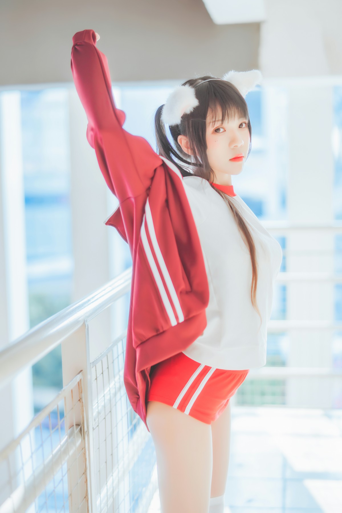 图片[16]-[Cosplay]桜桃喵 – 红色体操服 – COSPLAY-瞬颜部落