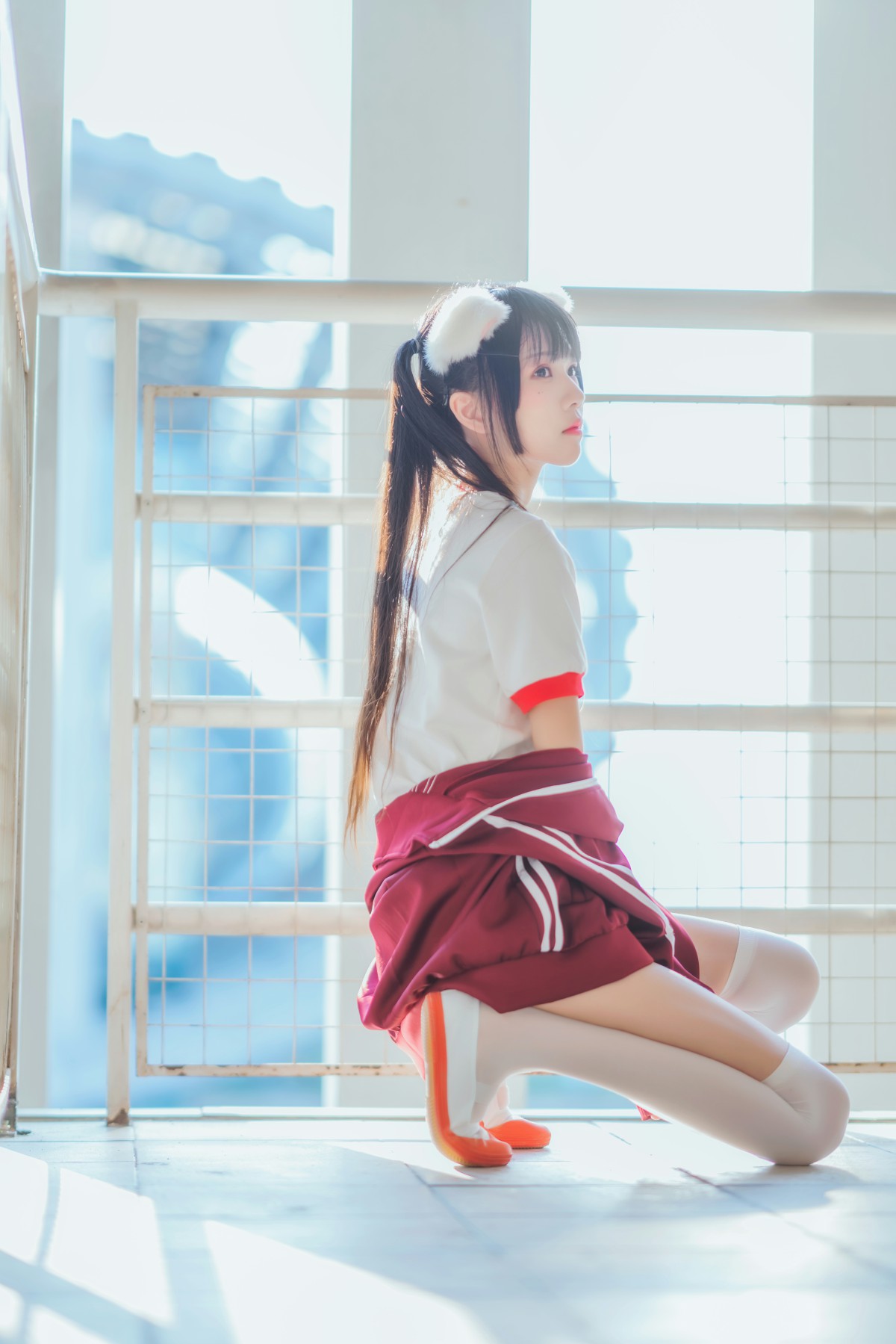 图片[21]-[Cosplay]桜桃喵 – 红色体操服 – COSPLAY-瞬颜部落