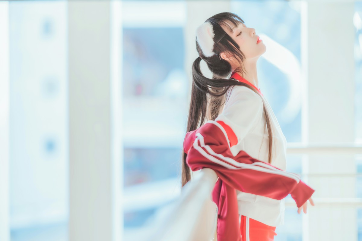 图片[20]-[Cosplay]桜桃喵 – 红色体操服 – COSPLAY-瞬颜部落