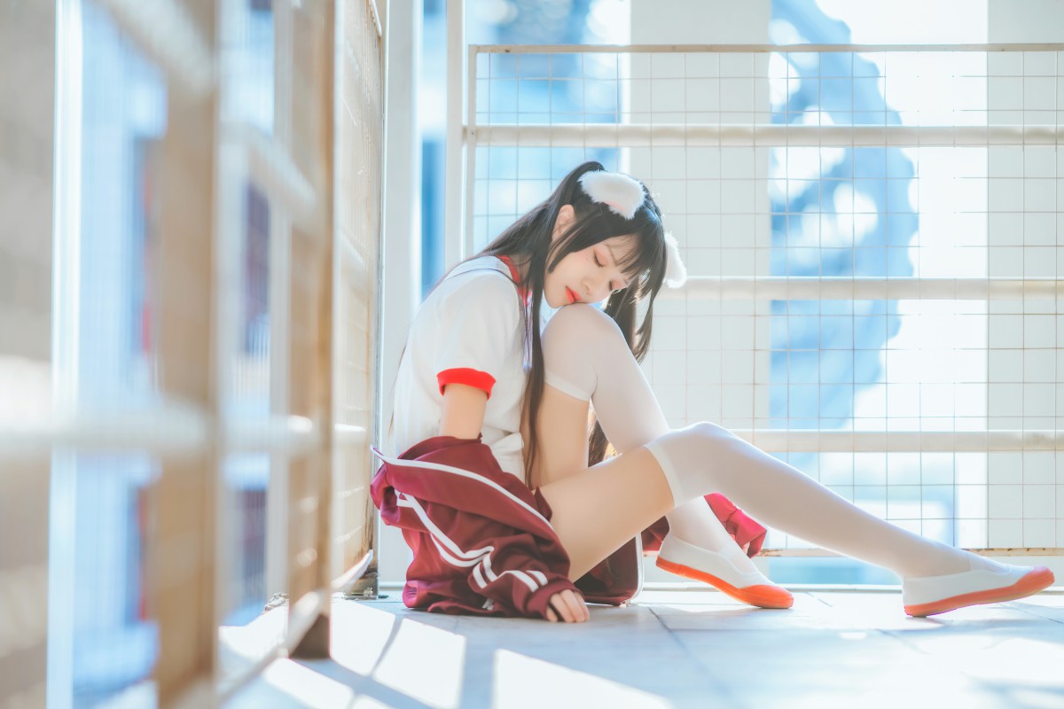 图片[23]-[Cosplay]桜桃喵 – 红色体操服 – COSPLAY-瞬颜部落