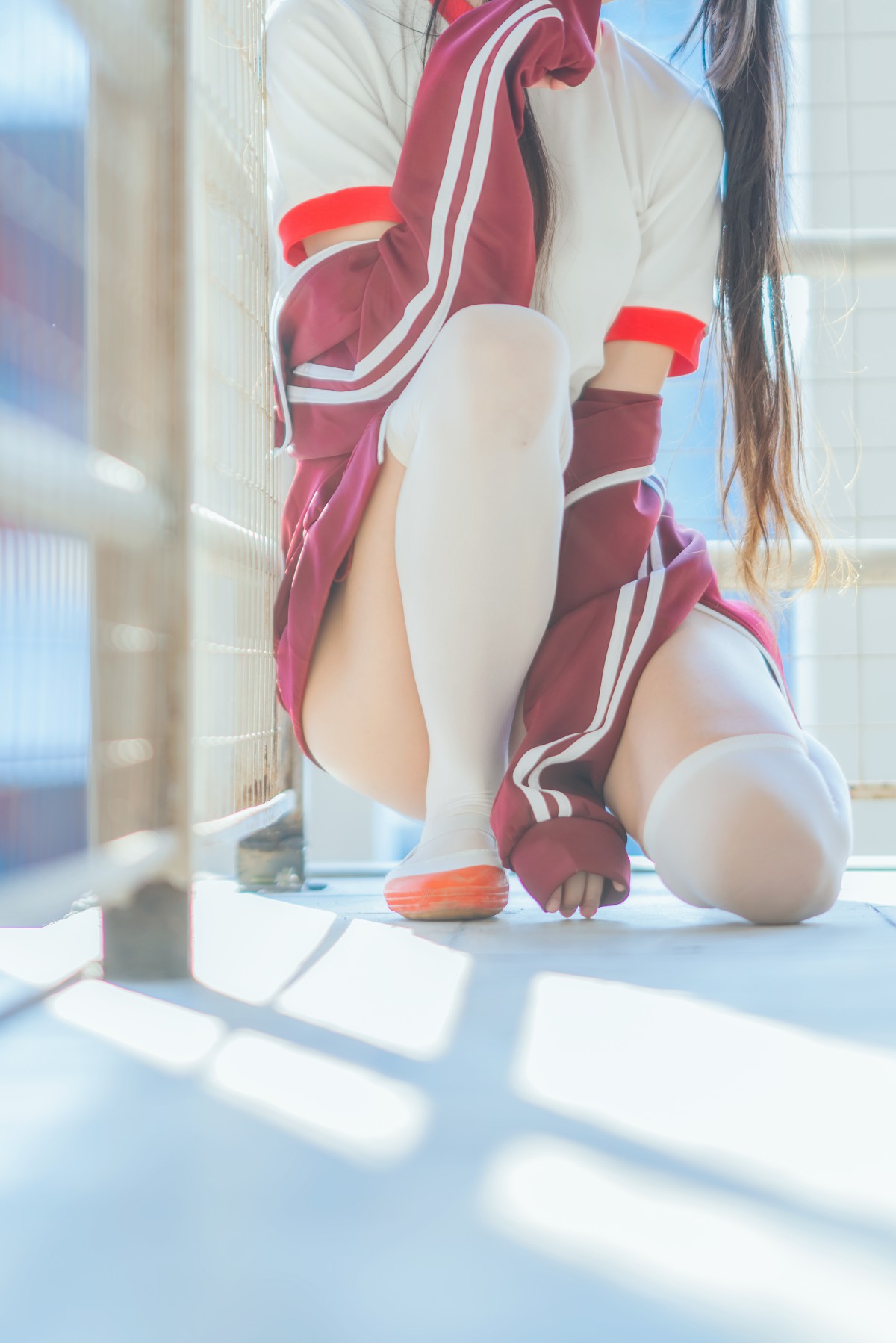 图片[22]-[Cosplay]桜桃喵 – 红色体操服 – COSPLAY-瞬颜部落
