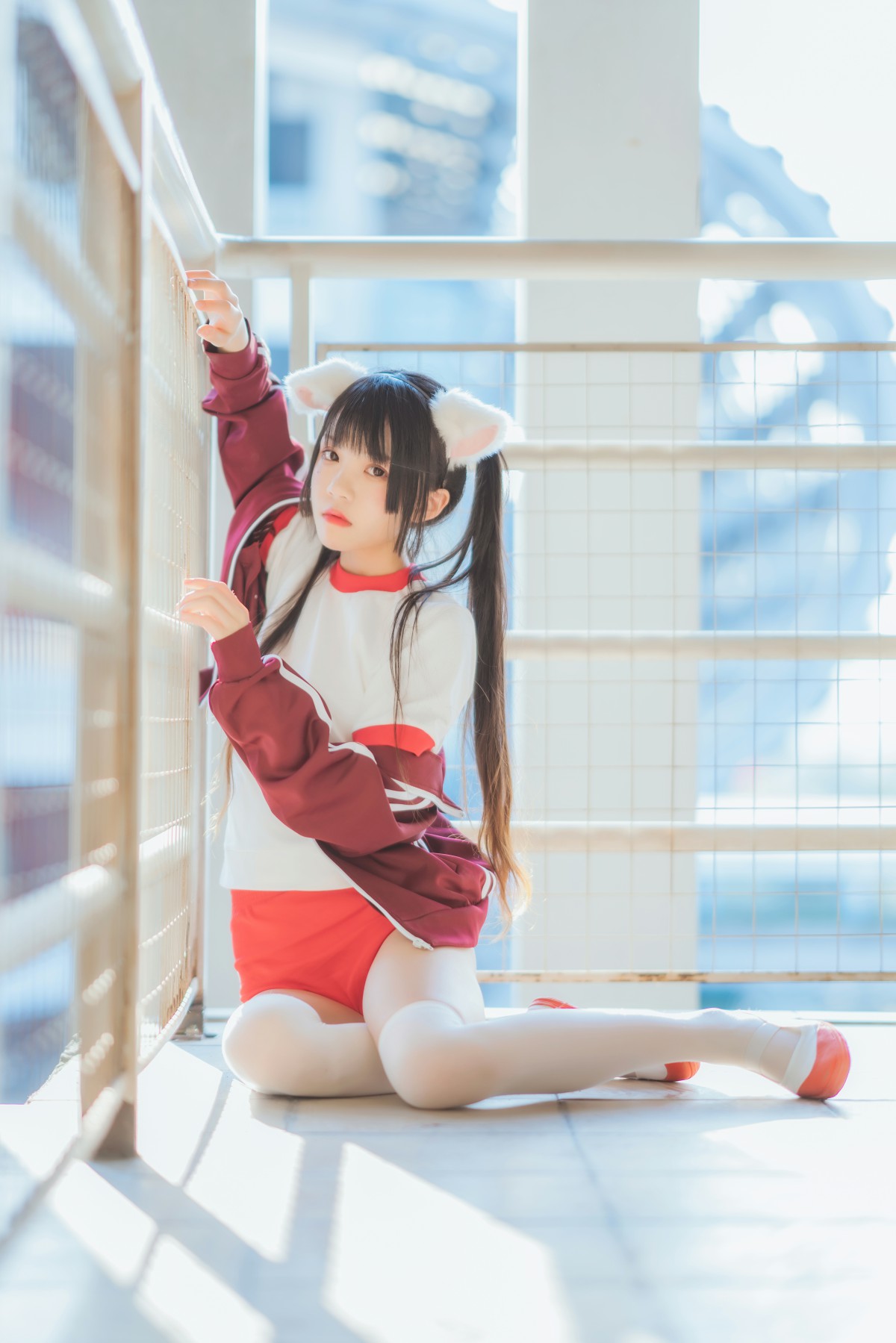 图片[28]-[Cosplay]桜桃喵 – 红色体操服 – COSPLAY-瞬颜部落
