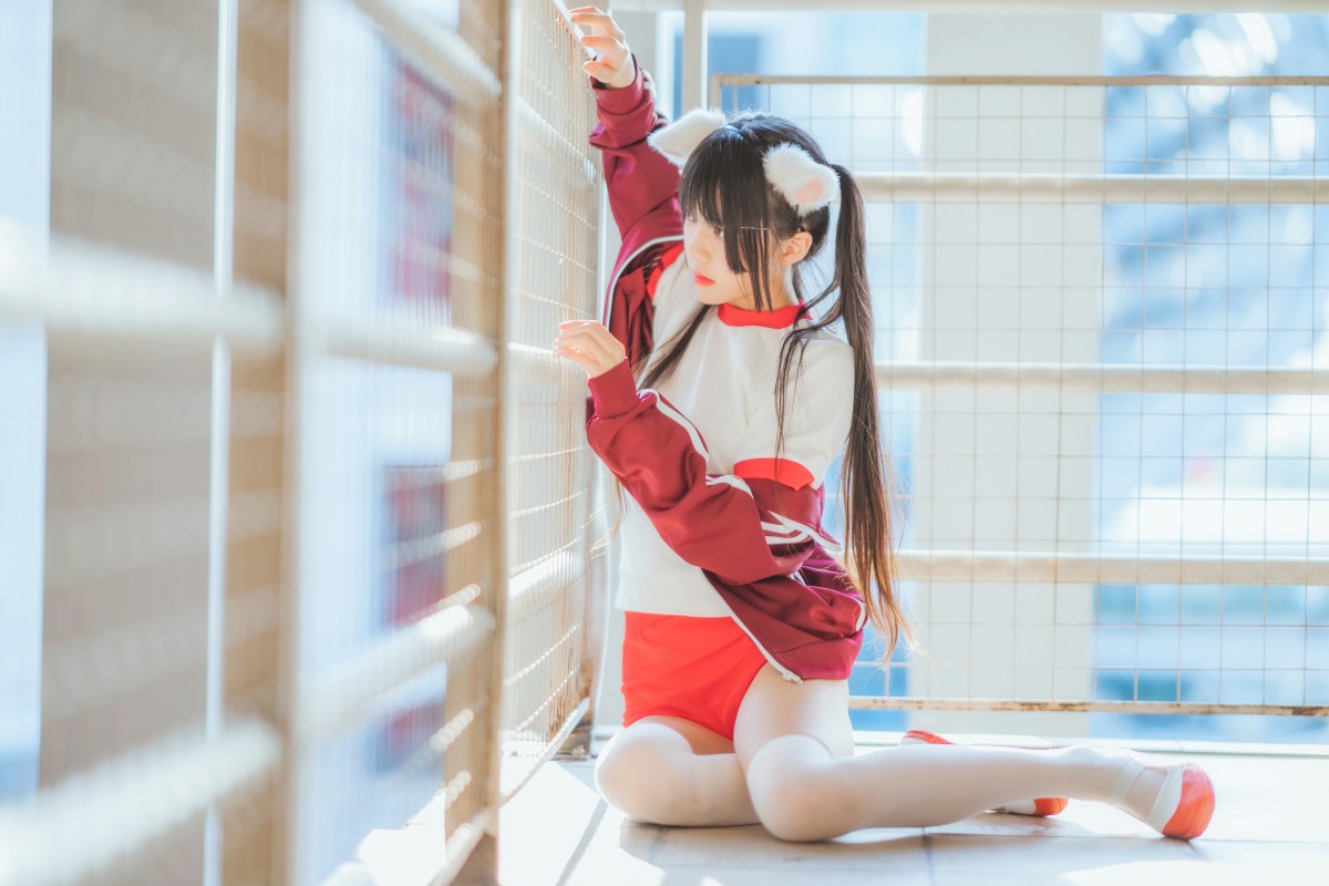 图片[27]-[Cosplay]桜桃喵 – 红色体操服 – COSPLAY-瞬颜部落