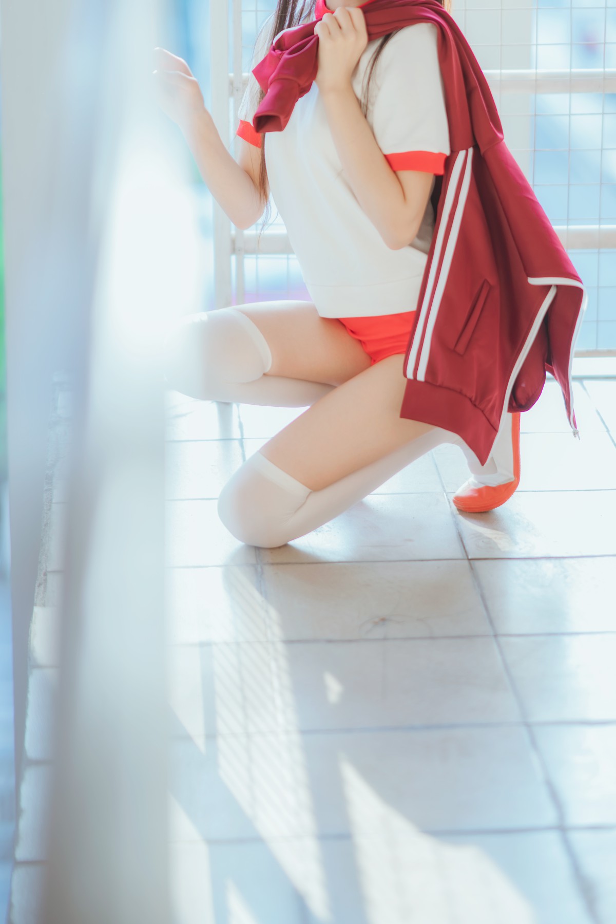 图片[32]-[Cosplay]桜桃喵 – 红色体操服 – COSPLAY-瞬颜部落