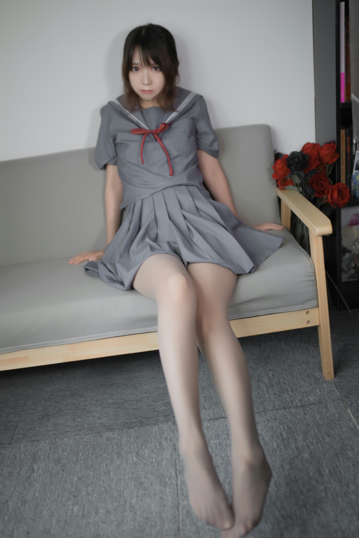 图片[14]-[Cosplay]疯猫ss -蓝灰JK – COSPLAY-瞬颜部落