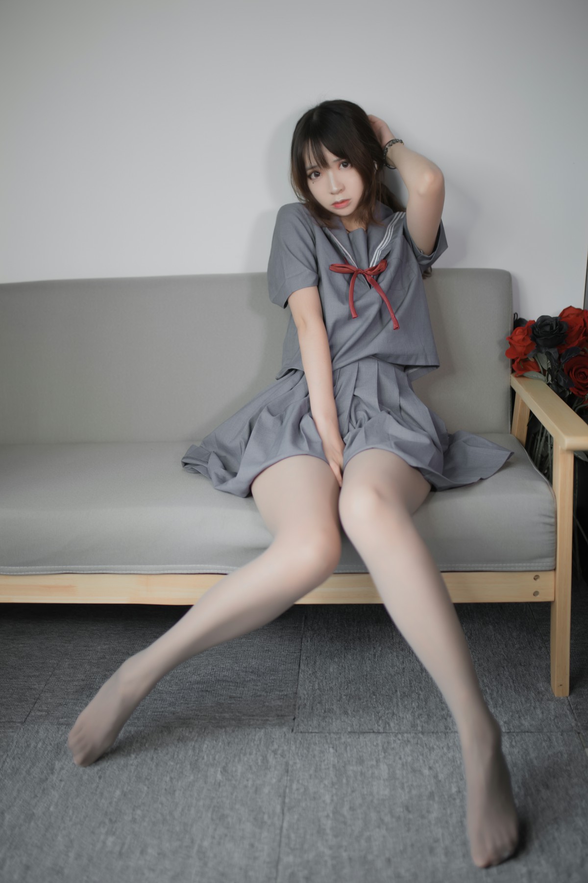 图片[13]-[Cosplay]疯猫ss -蓝灰JK – COSPLAY-瞬颜部落