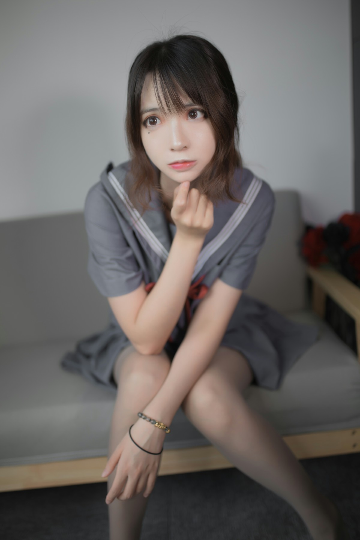 图片[15]-[Cosplay]疯猫ss -蓝灰JK – COSPLAY-瞬颜部落