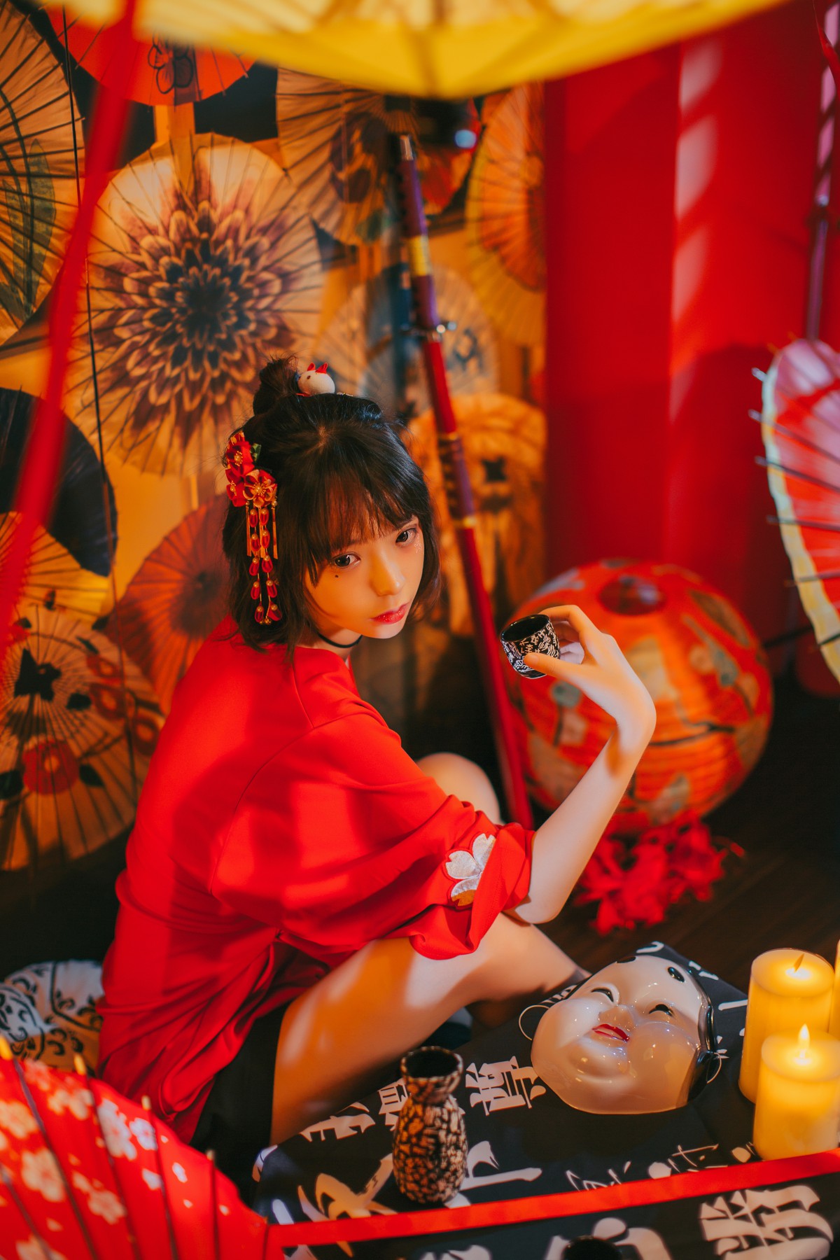 图片[4]-[Cosplay]疯猫ss -红色羽衣 – COSPLAY-瞬颜部落