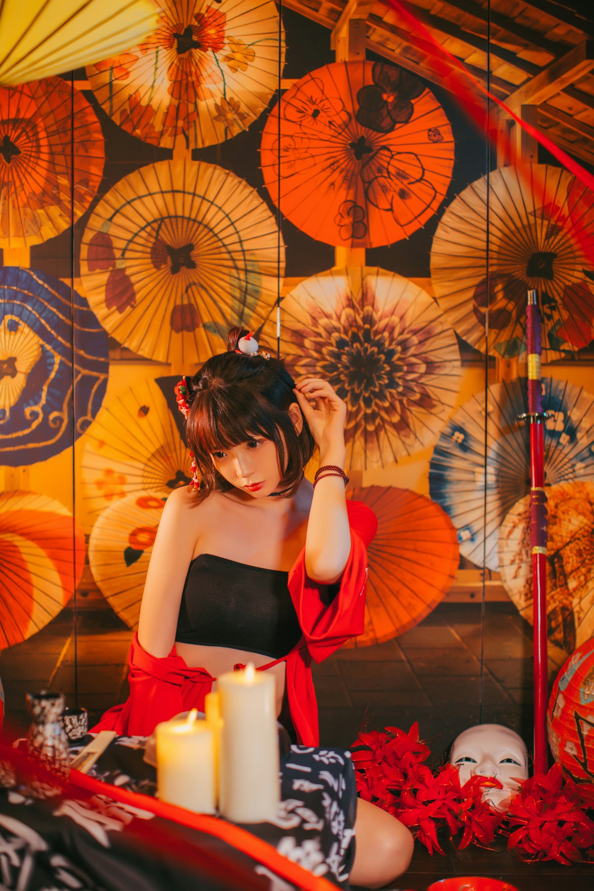 图片[5]-[Cosplay]疯猫ss -红色羽衣 – COSPLAY-瞬颜部落